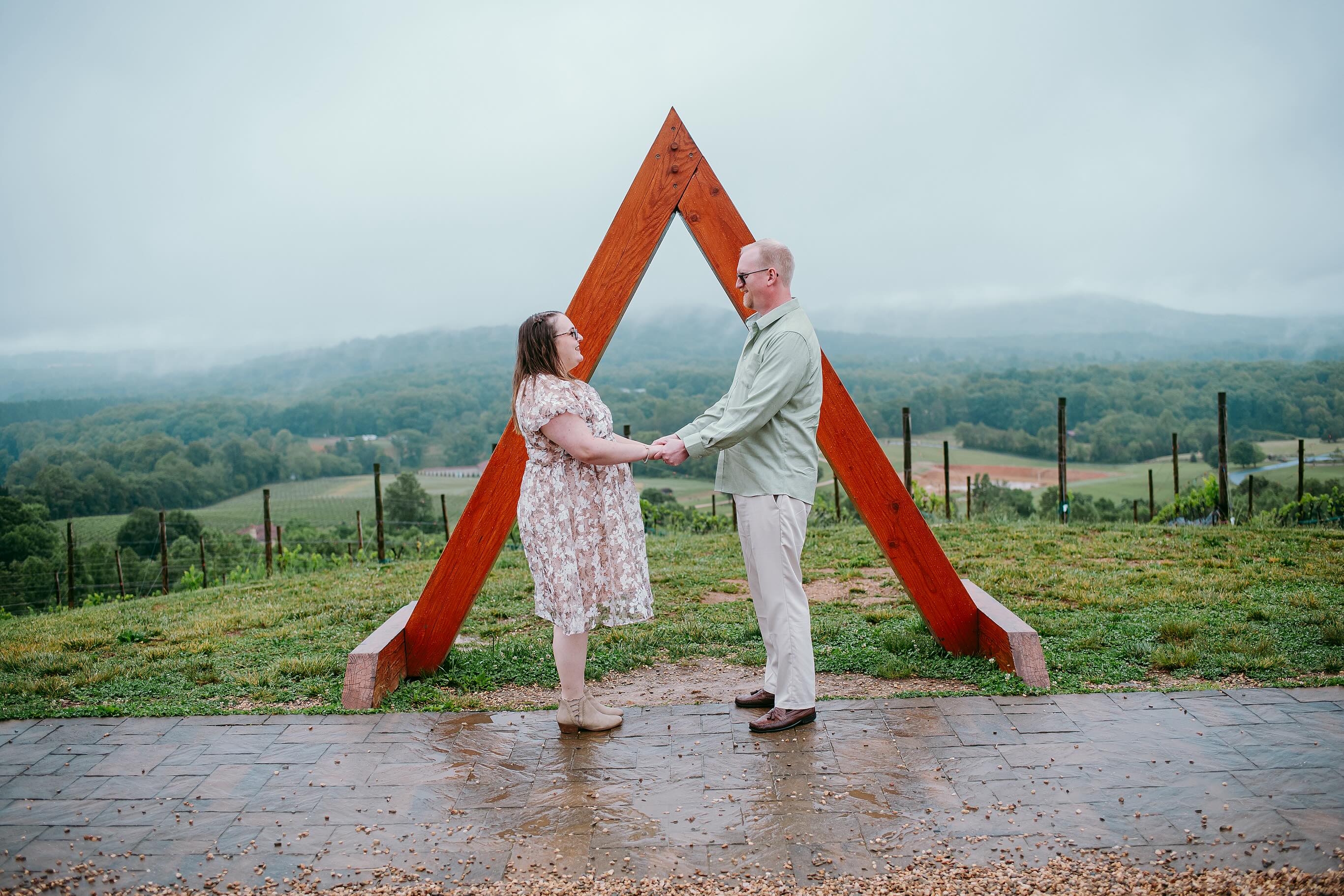 @hazymtn vineyard was a magical place to take in the mountain views for this rainy day engagement session 💧✨
.
.
.
#virginiaweddingphotographer #virginiaphotographer #vaweddingphotographer #dmvweddingphotographer #vaengagementphotographer