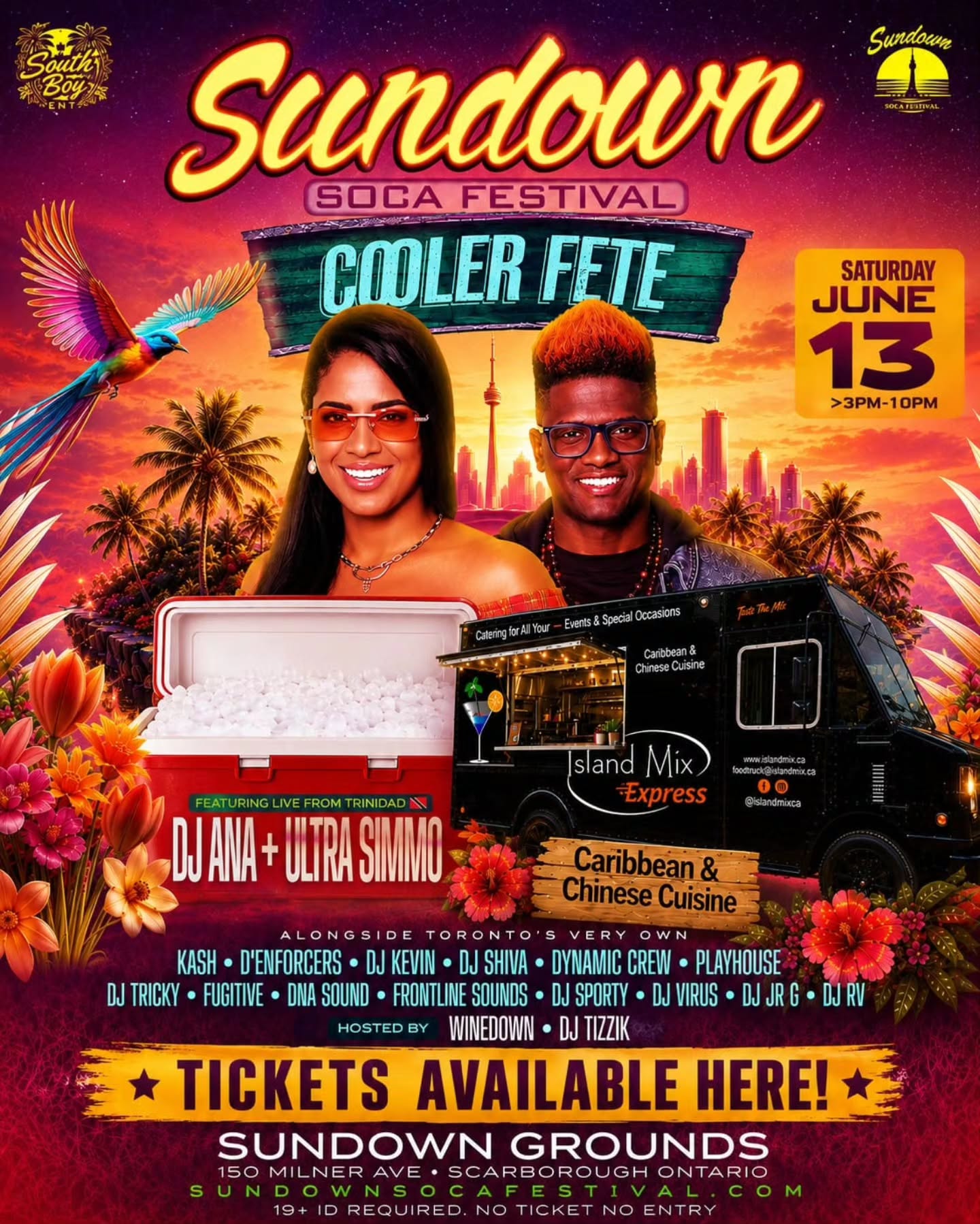 ๐ฅ SUNDOWN SOCA FESTIVAL MENU IS HERE! ๐ฅ
Come Taste The Mix and enjoy your Caribbean favourites while soaking in the vibes at Sundown Soca Festival! ๐ดโ๏ธ๐ถ
๐ด Featured Menu Items:
โข Doubles โ $5
โข Shark Bites โ $14
โข Island Mix Nachos โ $14
โข Jerk Chicken Poutine โ $14
โข Steamed Chicken or Shrimp Wontons (8) โ $16
โข Crispy Wontons (Chicken, Shrimp or Crab & Cheese) (8) โ $16
โข Pepper Shrimp Skewers (2) โ $16
โข Veggie Pelau with Stewed Chicken & Red Beans โ $18
โข Shark & Bake โ $18
โข Callaloo & Macaroni Pie โ $18
โข Chicken Wings โ $18
Flavours: Plain, Island Mix Hot, BBQ, Honey Garlic, Guava BBQ, Mango Pepper, Cajun & Lemon Pepper
๐ต Great Food โข Soca Vibes โข Caribbean Culture
Bring your friends, bring your appetite, and come experience authentic Caribbean flavours from Island Mix!
#ComeTasteTheMix #IslandMix #SundownSocaFestival #CaribbeanFood #TorontoFoodie