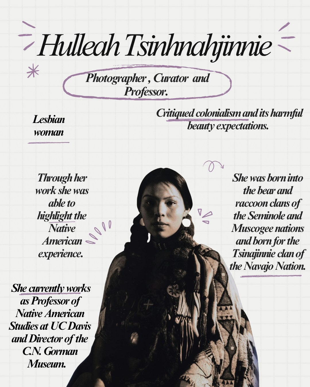 Have you seen the thought provoking art of Hulleah Tsinhnahjinnie? As a talented photographer and educator, her work challenges us to think more deeply about representation and visual sovereignty.
#Pridemonth #Womenshistory