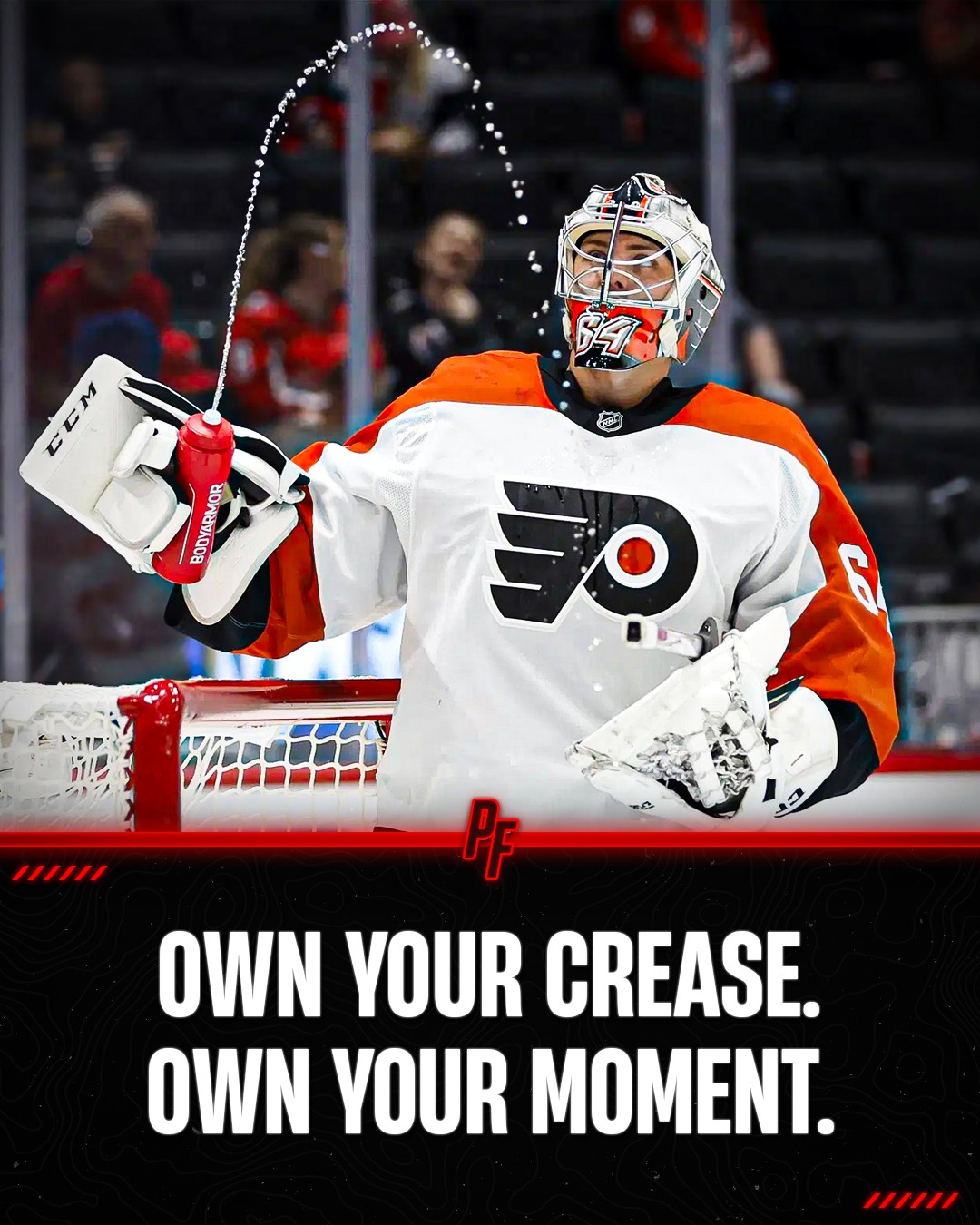 The crease is yours. The moment is yours. When you step on the ice with that mindset, nothing rattles you. Own it.🔥
#PeteFry #GoalieMindset