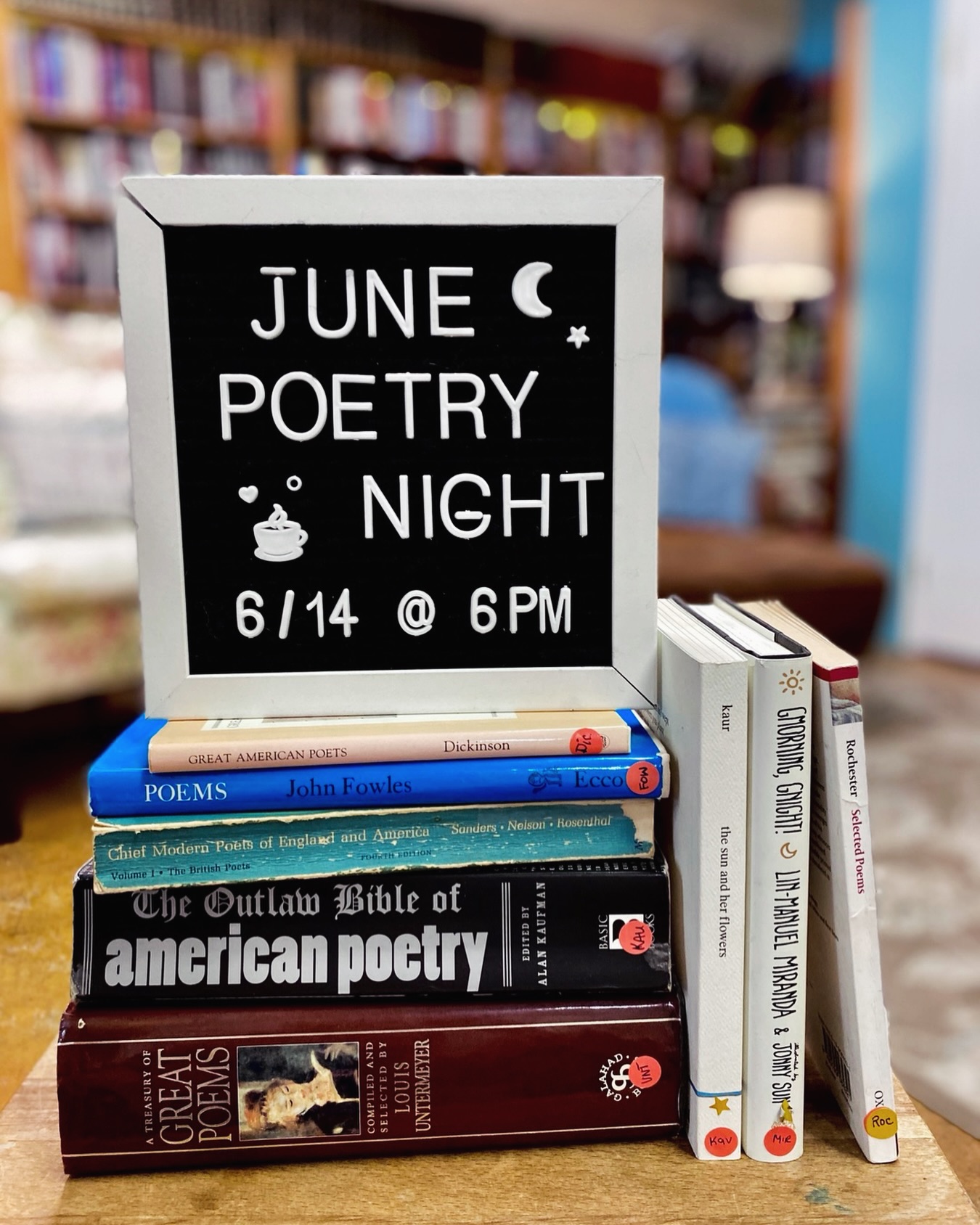 June Poetry Night + Competition at Beach Town Books! ๐โ๏ธ
Join us on 6/14 at 6PM for shared verses and our local poetry contest!
Want to participate? You are welcome to quietly listen or read something you love. You can also write an original piece themed around beach, town, or books and enter the competition! Winner gets posted on our social pages and will win a special gift.
๐๏ธ Entry is $5, which instantly doubles as a $5 store credit toward any used book!
Secure your spot directly on our website: https://www.beachtownbooks.com/our-events or with the link in our bio.
๐99 Avenida Serra
San Clemente, Ca 92672
(949)492-1114 Call or Text
#BeachTownBooks #SanClemente #OrangeCountyEvents #PoetryContest #usedbookstore
