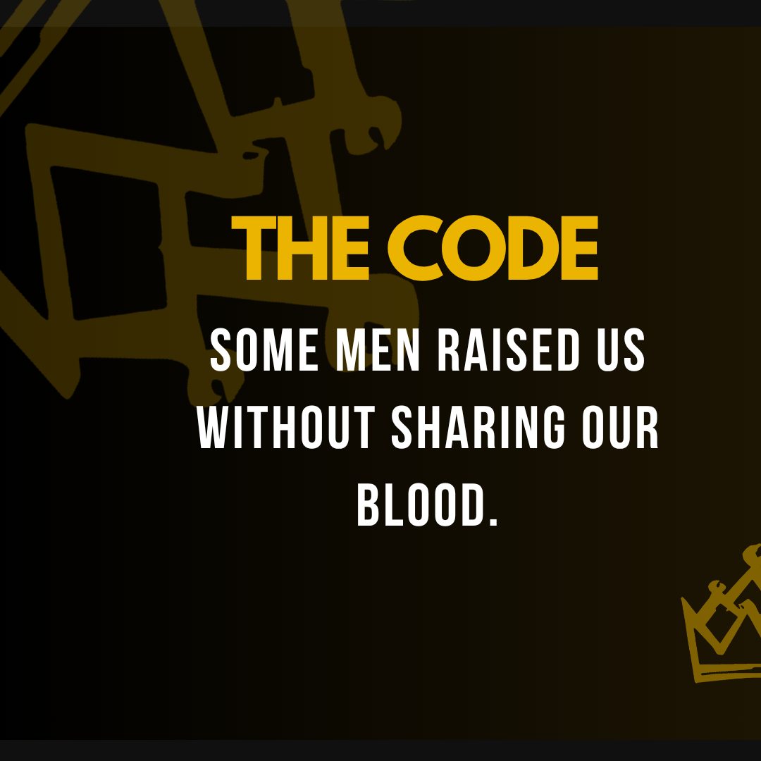 Some men helped raise us without sharing our name or bloodline. A coach, uncle, teacher, barber, mentor, or brother can leave a mark that lasts a lifetime.
Visit kingmebrand.com.
#KingMeBrand #KingMe #TheCode #Manhood #Fatherhood #TheCode #Discipline #Legacy #KingMeMovement #CrownCulture #CrownedMindset #WearTheStandard#KingMentality #CrownYourself #BuiltLikeAKing #KingInProgress. #DisciplineCulture #StandardsOverMood #GovernYourself #IntentionalManhood #StructuredManhood #HealthyMasculinity #BrotherhoodCulture #MenBuildingMen #GenerationalDiscipline. #GenerationalHealing #BrandedRoyalty #PurposeDrivenApparel #ApparelWithMeaning