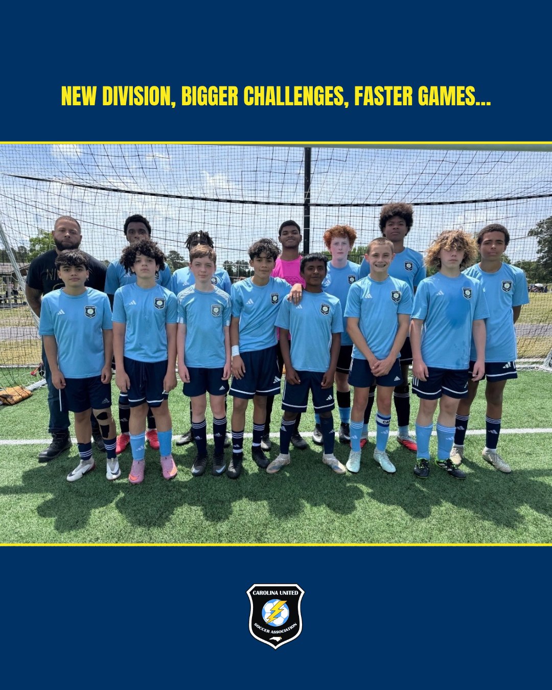 Coach Whitehead’s U15 Boys didn’t take the easy road this season, they took the one that builds teams. ⚽🔥
New division, bigger challenges, faster games… and these boys kept showing up ready to compete. Week after week, they pushed themselves, backed each other up, and kept moving forward. You can’t teach the kind of fight this team has.
The future is bright for this group. 💙👏
Stay up to date at carolinaunitedsoccer.com
