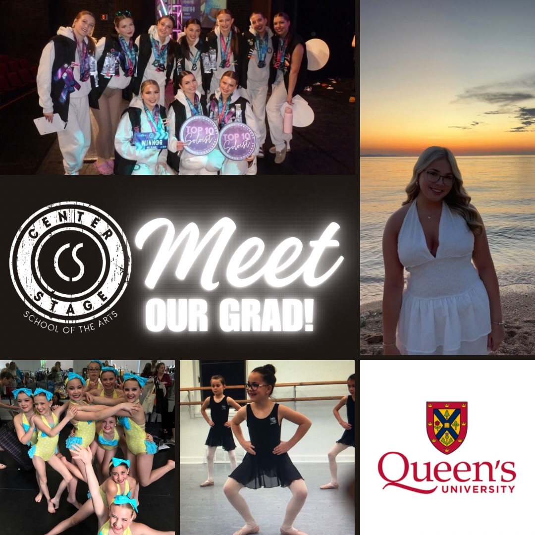 Meet our grad Sofija!🎉🫶🏻
Sofija is off to Queens for Honours Economics (BA)
Her advice to younger dancers:
“My advice for younger dancers is to never take a single moment or friendship for granted. The memories you make in the studio, at competitions, and with your teammates will become some of the most meaningful parts of your dance journey. Your teammates are your second family, and the friendships you build through dance are truly special. Most importantly, never forget why you love to dance. No matter where your journey takes you, stay true to that love for dance, work hard, and enjoy every step along the way.”
Sofija, your quick wit, sarcastic sense of humour, and ability to keep everyone laughing have made you such a memorable part of Center Stage. You’re a loyal teammate, an awesome performer, and always so much fun to watch on stage.
Wishing you all the best as you take on your next adventure—we can’t wait to see what comes next! Xox