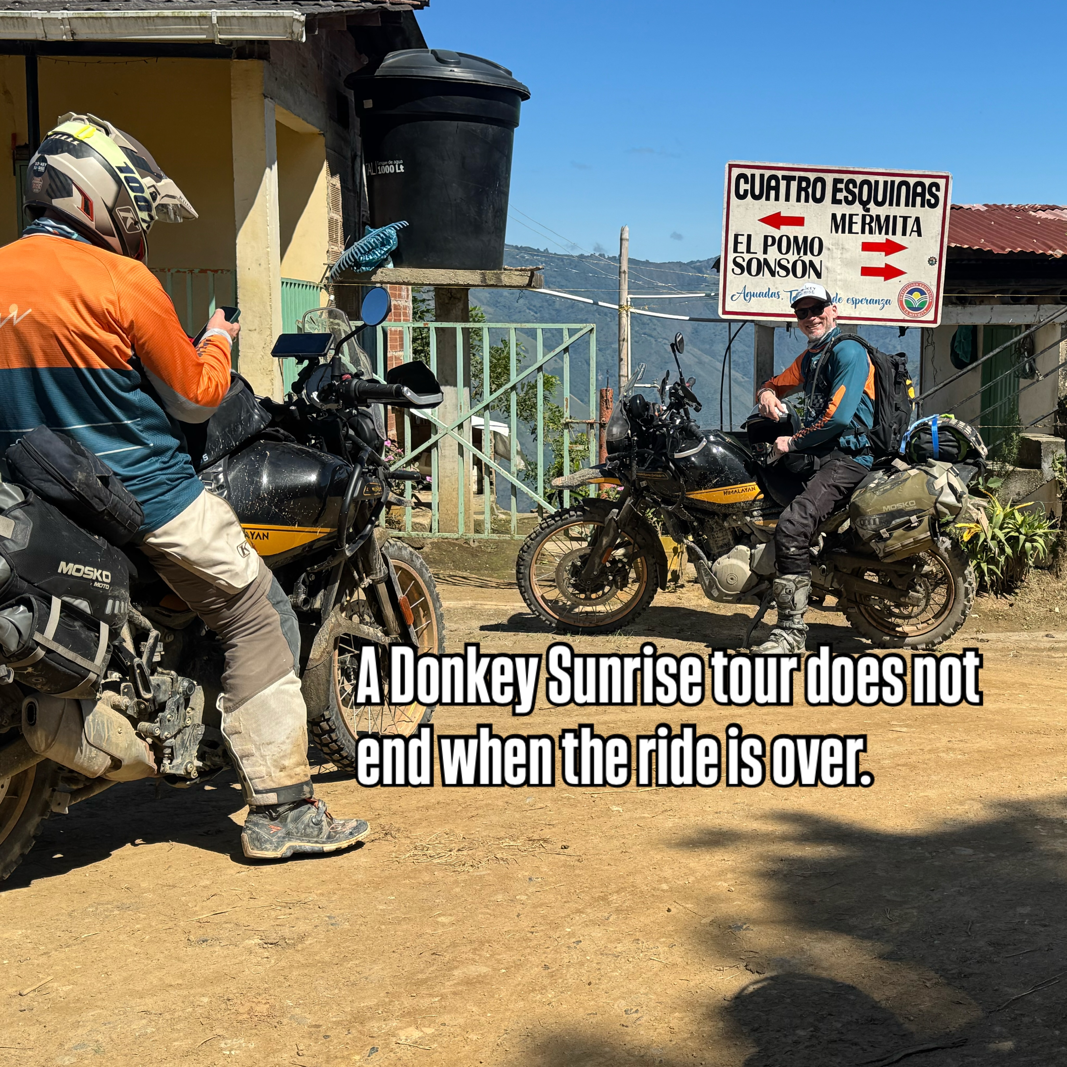 A Donkey Sunrise tour does not end when the ride is over.
That is exactly what our Donkey Sunrise meetup in the Netherlands reminded us of. 🧡
People come for Colombia.
For the motorcycles.
For the dirt roads, mountain passes, river crossings and adventures they have been dreaming about for years.
But somewhere along the way, something else happens.
Strangers become friends.
Stories get shared around campfires.
Plans for new adventures are made.
And riders remember that feeling of freedom they thought they had lost somewhere between work, responsibilities and everyday life.
That is what Donkey Sunrise is really about.
Yes, we organize motorcycle tours.
But more than that, we are building a community of people who still get excited about the unknown.
People who are curious.
People who say “why not?” a little more often than “maybe later.”
Isa & Tim are still in Europe and decided to organize a meetup while being in the Netherlands. Seeing so many familiar faces together again reminded us why we do what we do.
So here’s a question:
👇 Are you one of them?
Comment COLOMBIA if you’re ready for an adventure (or want to know more about it!).
Next up meetups in Europe:
🇬🇧UK meetup: June 20-21
🇬🇧ABR festival: June 26-28 (at the Mosko Moto stand)
📸 by @martin_hogeboom