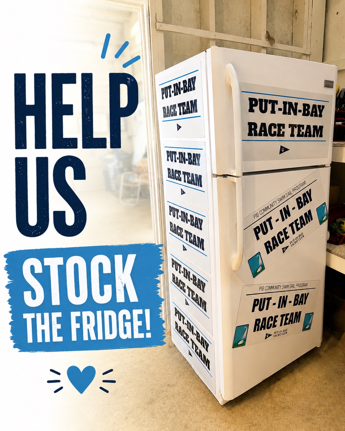 Help Us Stock the Coach Fridge & Freezer!
As we kick off another Swim Sail season, we're asking families to help us stock the coach fridge and freezer at the barn.
Our swim and sailing coaches spend long days helping our kids learn, grow, and have fun on the water. Having snacks, drinks, and a few essentials on hand helps keep them fueled throughout the day.
Our wish list currently includes:
Small Keurig coffee maker (*see not below)
Coffee pods
Granola bars
Fruit & nut bars
Fruit snacks
Chip variety packs
String cheese
Peanut butter
Trail mix
Apples
Bananas
Uncrustables (Grape and Nutella)
Applesauce pouches
Gatorade
Liquid I.V. packets
Popsicles
Any individually wrapped snacks you think our coaches might enjoy, we'd be grateful!
Individually wrapped and snack-size items tend to work best and help the food stay fresh longer throughout the season.
Donations can be dropped off at the Swim Sail Barn anytime this week.
*If you have a small Keurig coffee maker you're no longer using, please comment below before dropping it off. I'm happy to pick it up, and we'd love to avoid ending up with more than one.
Thank you for helping us take care of the coaches and instructors who spend their summer taking care of our kids.