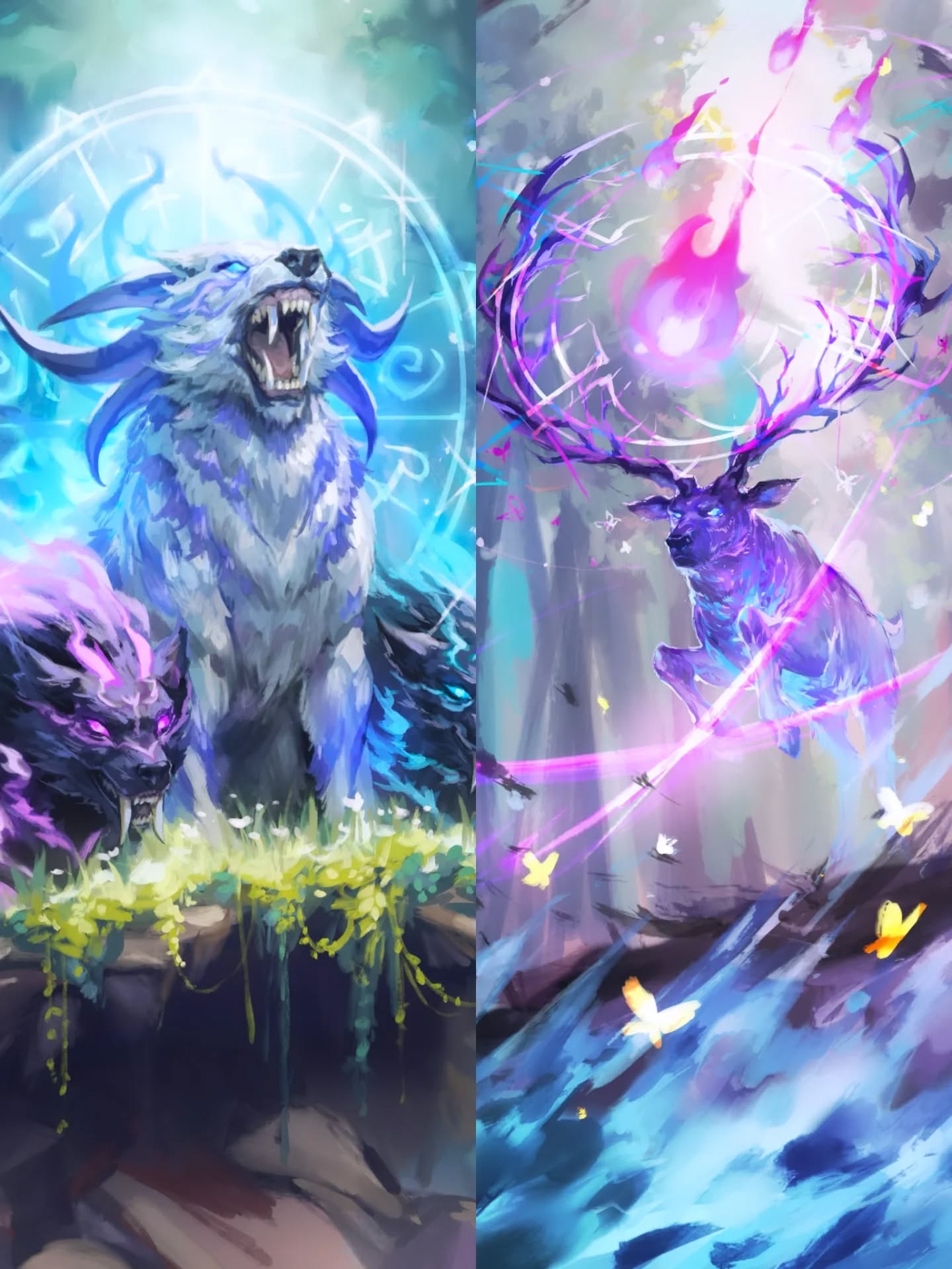 《 Feral Succession 》 + 《 Quick Strike 》 • for @soulmasterstcg
.illustrated in // procreate. Ipad pro.
#digitalartist #fantasyartist #tcgartist #tcgart #fantasyart