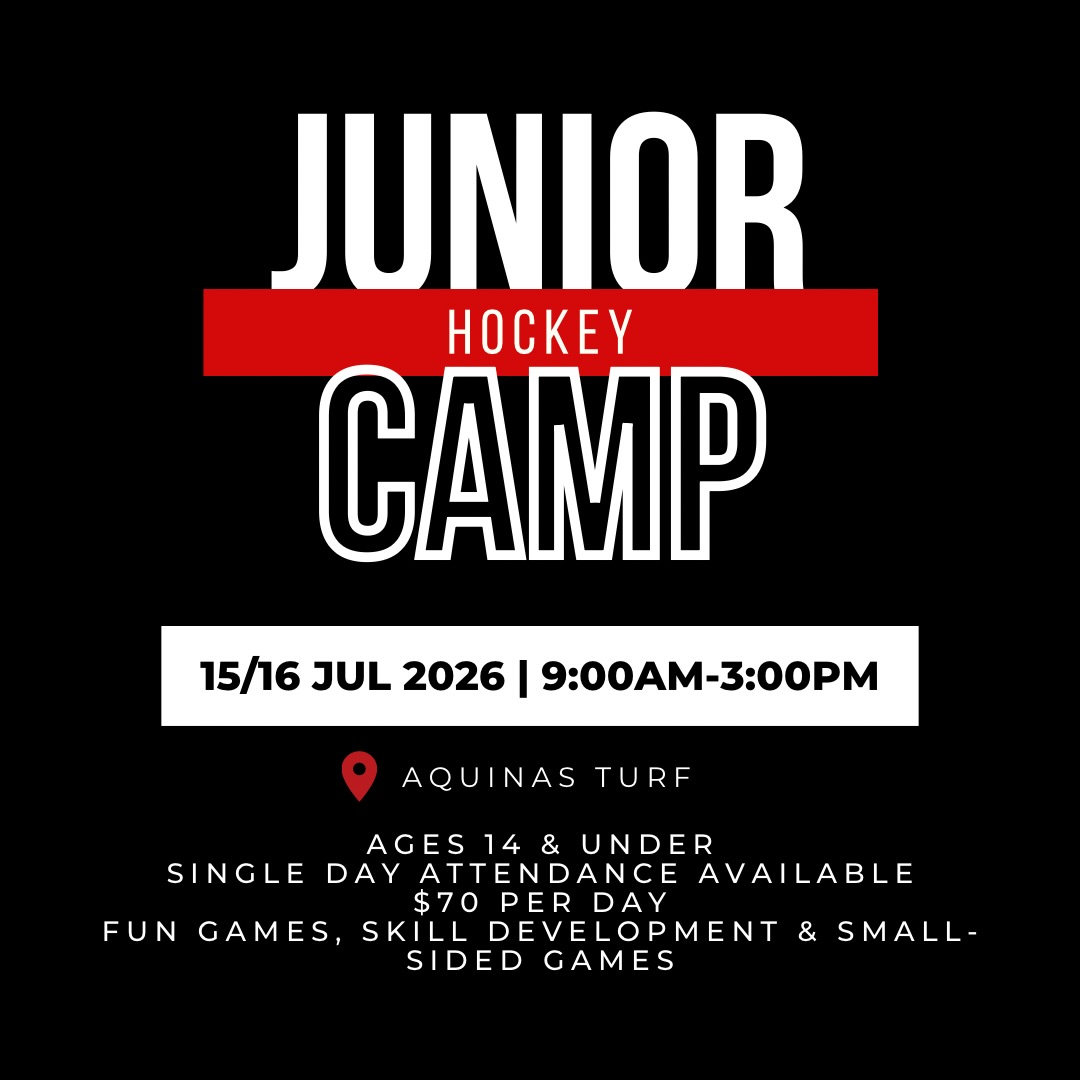 🏑 JULY JUNIOR HOCKEY CAMP IS HERE! 🏑
Looking for something fun for the kids these school holidays? Join us at our Junior Hockey Camp for two action-packed days of hockey, games, skill development and plenty of fun!
📅 15–16 July
⏰ 9:00am – 3:00pm
📍 Aquinas Turf
👧🧒 Ages 14 & Under
✅ Single Day Attendance Available
💲 $70 Per Day
Whether you’re new to hockey or already playing, our experienced coaches will help build skills, confidence and game awareness in a fun and supportive environment.
🏑 Fun Games
🏑 Skill Development
🏑 Small-Sided Games
🏑 Great Holiday Fun
🔗 Link in bio to register and secure your spot!