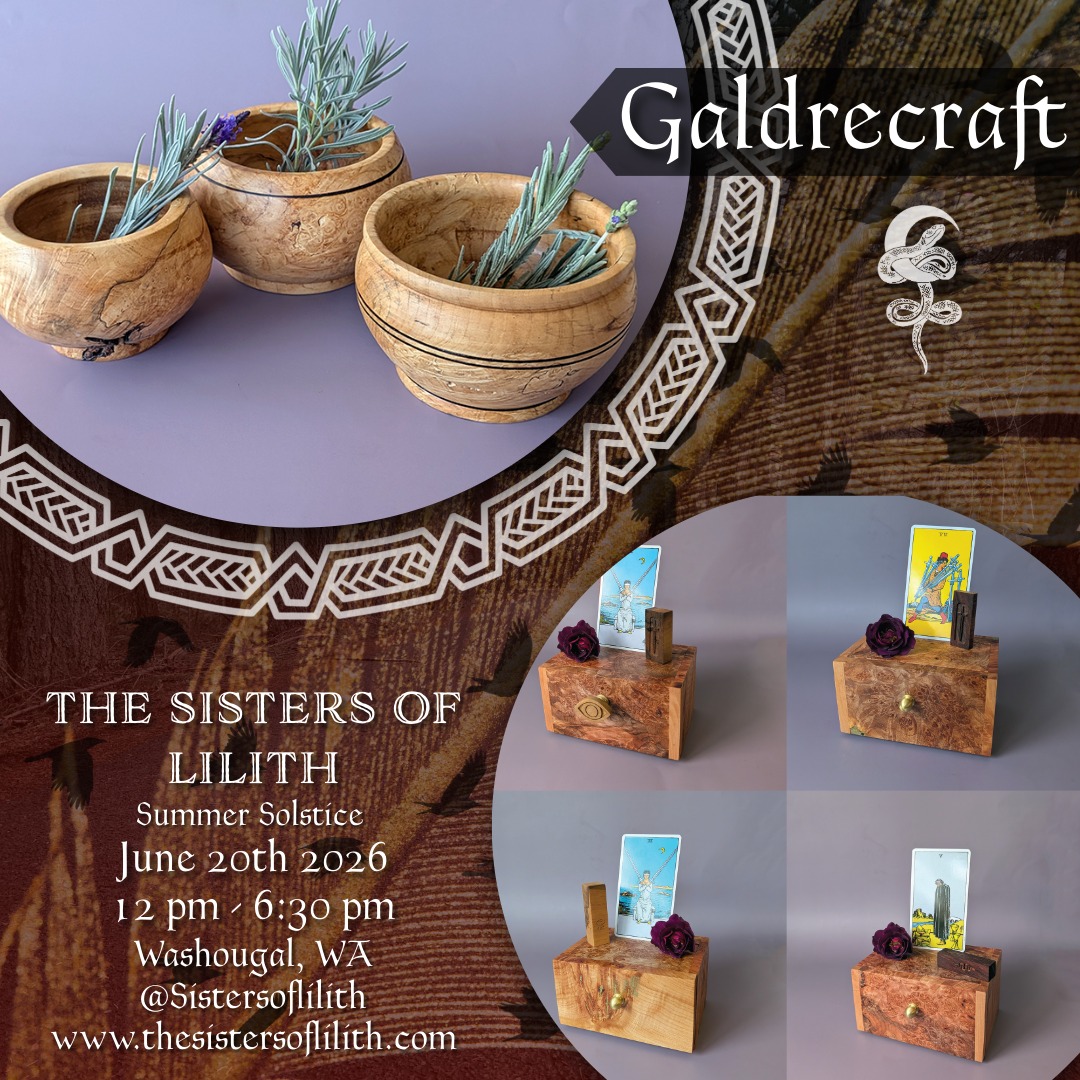 Vendor Highlight: Galdrecraft
Step into a space where art serves as a portal to a different way of being. We are enchanted to welcome Galdrecraft and multi-disciplined artist Cen to the Sisters of Lilith Summer Solstice.
Cen’s work is a profound exploration of storytelling and craftsmanship. Every piece is intentionally designed to evoke a narrative of an alternate existence—one that envisions and invites a kinder world. By blending various disciplines, Galdrecraft creates works that feel like relics from a more compassionate timeline, offering us a glimpse of what is possible when we lead with imagination and heart.
Whether you are drawn to the intricate details of the craft or the gentle philosophy behind it, the offerings at Galdrecraft provide a beautiful moment of reflection and a reminder of the power of art to reshape our perspective.
#Galdrecraft #ImaginativeRealism #ArtForAKinderWorld #StorytellingThroughCraft #TheSistersofLilith