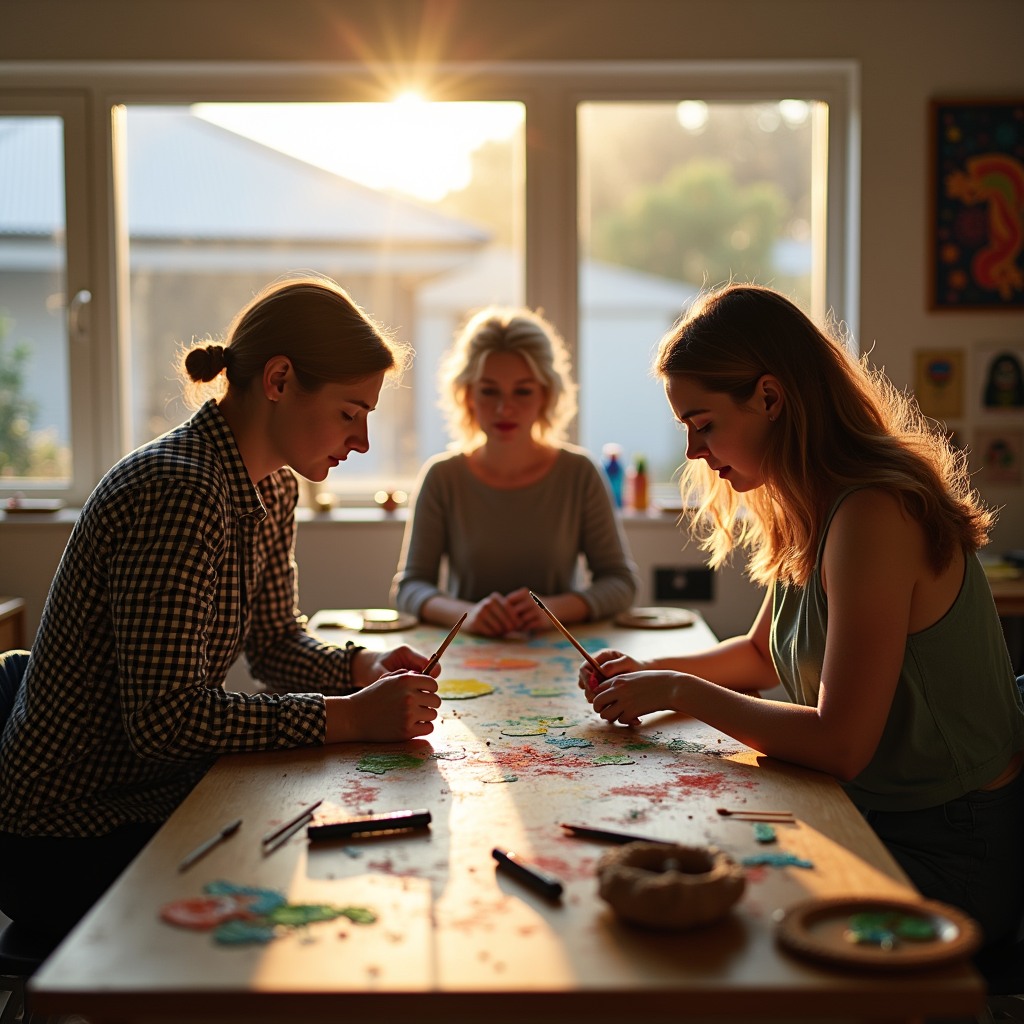 We welcome every maker, at every level. In our signature inclusive class I guide you step‑by‑step with gentle, non‑judgmental support, adapted materials and studio features that make creating easy and joyful. Watch children and adults discover simple techniques, finish a piece and leave brimming with pride. Join us on the Mornington Peninsula — bookings are accessible and made to suit you. Link in bio to book or ask a question. 🎨✨🙌
#MorningtonPeninsula #InclusiveArt #AccessibleCreativity #ArtForAll #PaintYourWorld #NDISFriendly #CommunityArt #CreativeConfidence