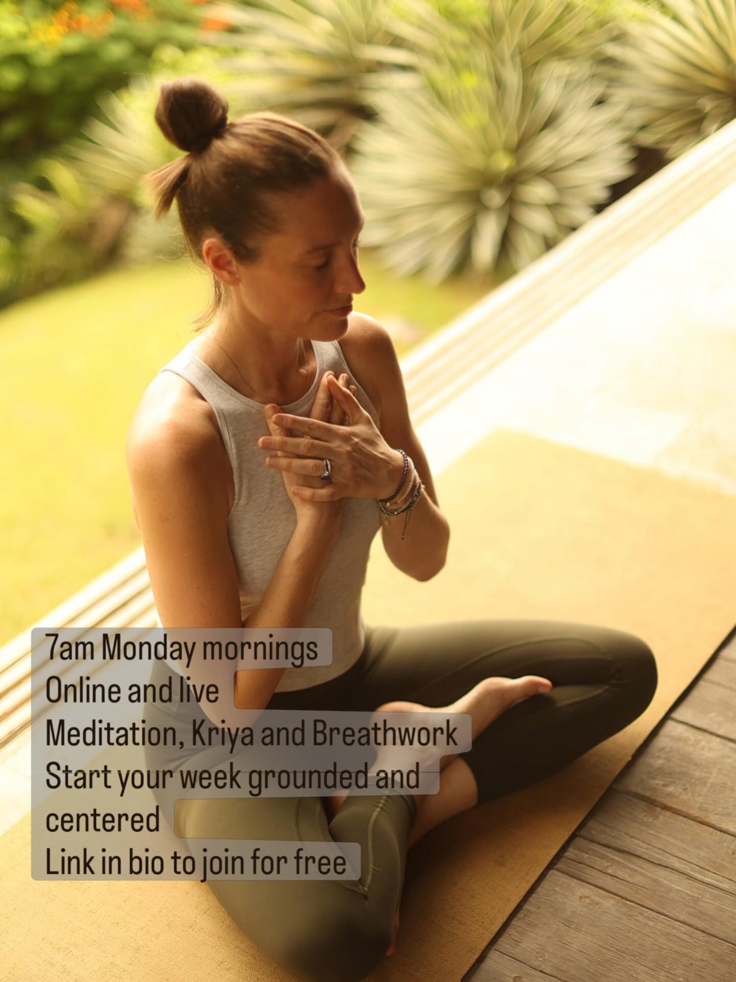 Every Monday morning at 7am I host a free live online breathwork, kriya and meditation session and I would love for you to join us.
Twenty minutes to start your week not rushed, not reactive, but centred, grounded and ready for whatever the week brings.
It’s free. It’s live. And it might just change how your whole week feels.
Don’t over think it. Just try it. You might like it ☺️
Link in bio to register 🌿