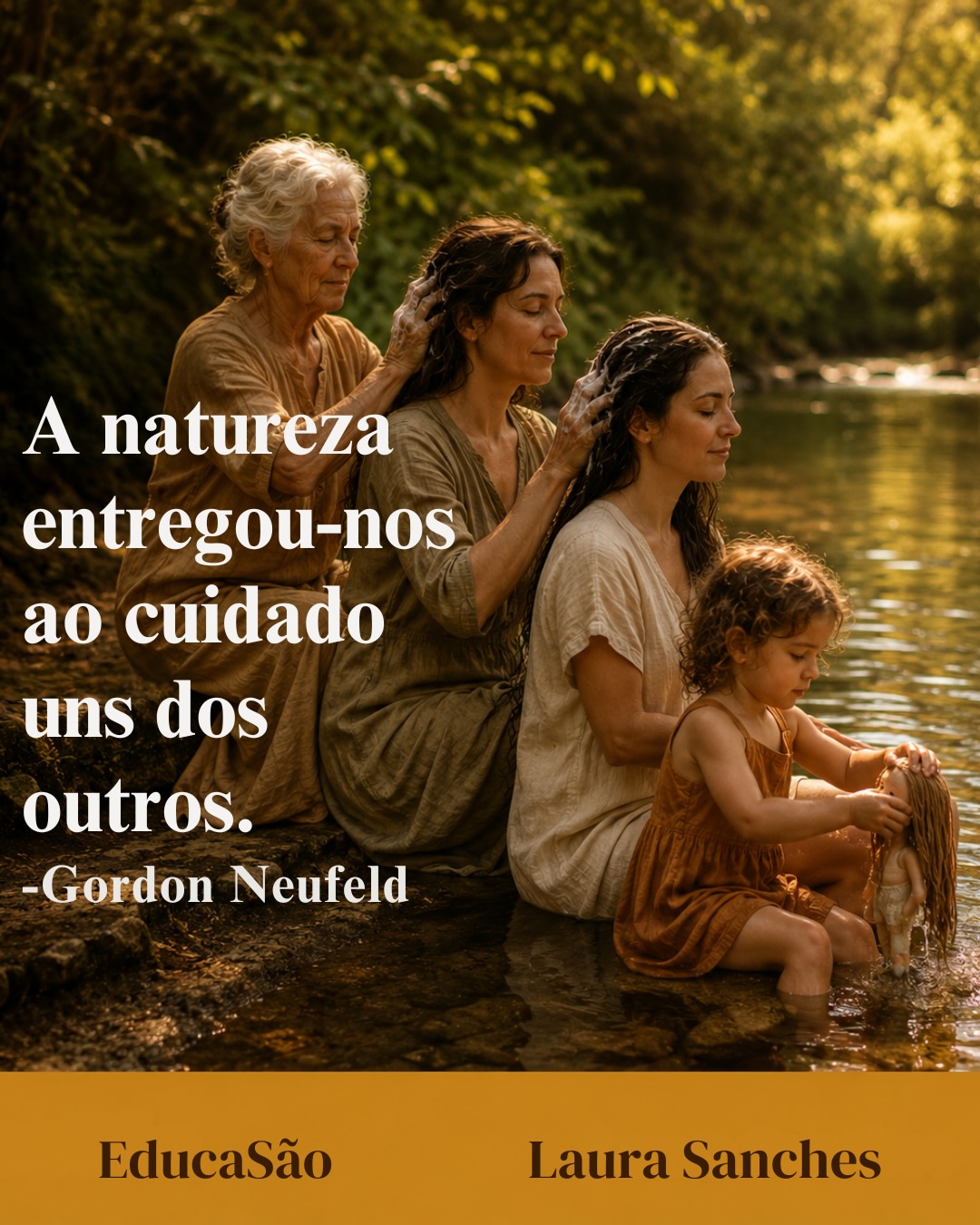 Esta frase de Neufeld fica. E quanto mais tempo fica, mais perguntas traz.
Neufeld chama-lhe cuidado em cascata. Como uma cascata de água que desce de nível em nível, quem recebe cuidado abundantemente transborda, e esse excesso torna-se cuidado espontâneo pelos que dependem de si. Não porque alguém instruiu. Porque não consegue conter o que recebeu em excesso.
A criança profundamente cuidada começa a cuidar. O adulto profundamente apoiado consegue apoiar. A cascata flui, ou não flui. E quando não flui, o problema não está em baixo. Está a montante.
O que Neufeld identifica no presente é perturbador: estamos a interromper a cascata antes de ela começar. As crianças são puxadas, cada vez mais cedo, para os pares antes de terem recebido o suficiente dos adultos. O resultado não é liberdade. É ansiedade disfarçada de independência.
A escola intensifica este movimento: reúne crianças que se comparam, que se avaliam, que se excluem. Grandes grupos, notas, recreios. A exposição é constante e inevitável. E quando a cascata não chegou, quando a criança entra nesse espaço sem ter recebido o suficiente, é nos pares que procura o que falta. Mas os pares oferecem igualdade, não cuidado. A cascata não flui horizontalmente.
A cascata não começa em nós. Nós somos um nível dela. Há sempre alguém a montante, os que vieram antes, os que estão ao nosso lado. Ninguém é a fonte.
Somos todos água.
Quem está a montante de ti?
Este é o último texto desta série. Em setembro, voltamos com mais reflexões da conferência dos 20 anos do Instituto Neufeld. Há muito mais para partilhar. 💛
Envia-nos CASCATA em mensagem privada para receberes o artigo completo.