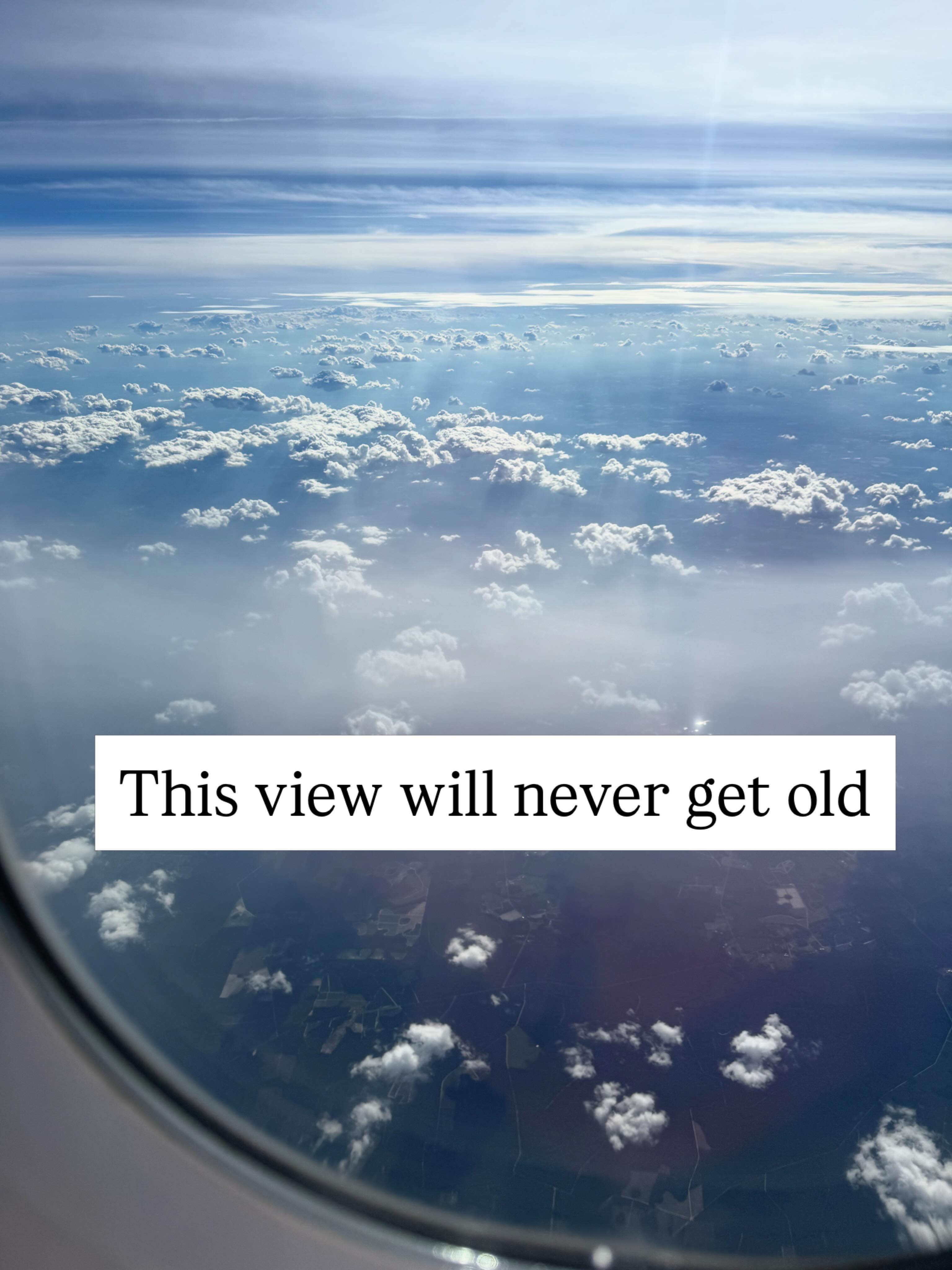Every time I peer out the window and see the clouds below, my inner little girl gives a giggle. Although my ears were bothering me this last trip and I’m home now, partially deaf in one ear for a little bit, still always cool to fly. And it was all in the name of visiting my daughter & grandson, so 💯 worth it. Next week it’s off to Colorado again. Better get my ears right. I used nasal spray, decongestant and those ear planes things, but they did not prevent the ear pressure issues in my right ear. I had just gotten over a bad head cold & I guess my sinuses weren’t as clear as I thought. Curious what tricks & tips my fellow travelers have? #flying #airtravel #earplanes