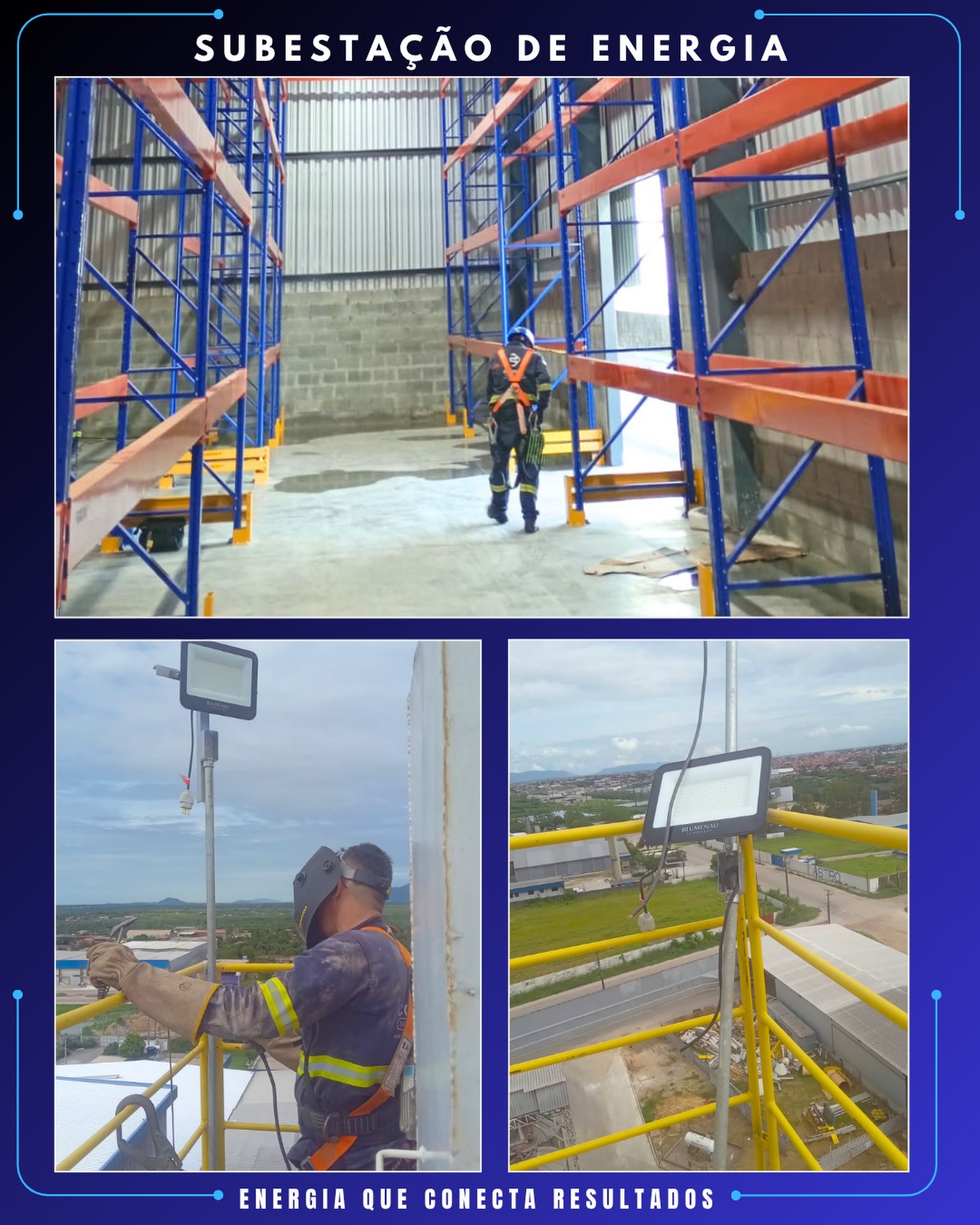 ⚡🏗️ Energia que conecta resultados!
Mais um projeto executado com excelência pela Connecta Soluções, atuando na montagem e infraestrutura de subestação de energia, garantindo segurança, confiabilidade e eficiência em cada etapa do processo.
Do trabalho em altura à instalação dos equipamentos, nossa equipe segue comprometida em entregar soluções que impulsionam o crescimento dos nossos clientes.
💙 Compromisso com a qualidade
⚡ Segurança em primeiro lugar
🔧 Soluções que geram resultados
#connectasoluções #subestaçãodeenergia #energiaqueconectaresultados #engenhariaeletrica #industria