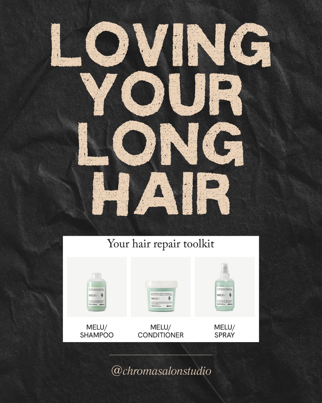 Discover the newly relaunched MELU range: with a refined fragrance and Regenerative Organic Certified Black chickpea extract that helps preserve strength and structure while creating a protective film to reduce breakage. #davines #longhair #shopsmallsaturdays