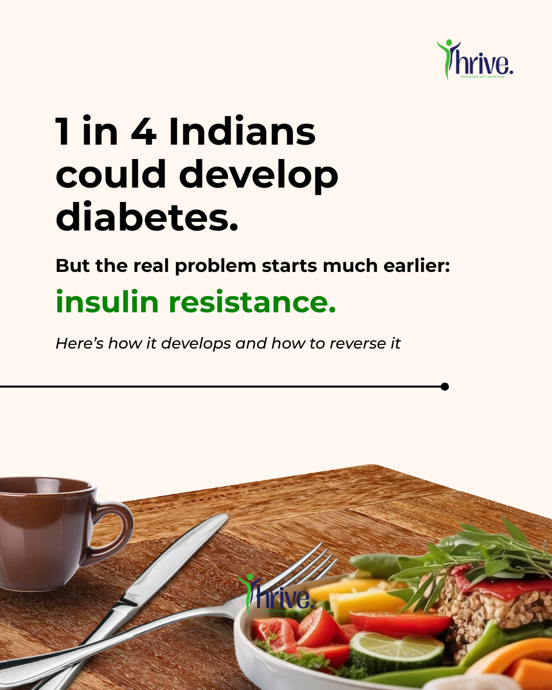 1 in 4 Indians could develop diabetes.
But the warning signs often show up years before diagnosis.
Feeling sleepy after meals?
Craving sweets every evening?
Hungry again just hours after eating?
Gaining weight mainly around your stomach?
These may be signs of insulin resistance—when your body needs more and more insulin to keep blood sugar normal.
The good news? It can often be improved with simple lifestyle changes: ✔️ Walk after meals
✔️ Prioritize protein and fiber
✔️ Keep meal timings consistent
✔️ Get morning sunlight
✔️ Reduce sugary drinks and processed snacks
Don't wait for diabetes to appear before taking action.
#InsulinResistance #Prediabetes #BloodSugarBalance #DiabetesPrevention #MetabolicHealth #HealthyLifestyle #NutritionCoach #WeightLossJourney #HormoneHealth #ThriveToday #HealthAwareness #WellnessTips #IndianHealth
