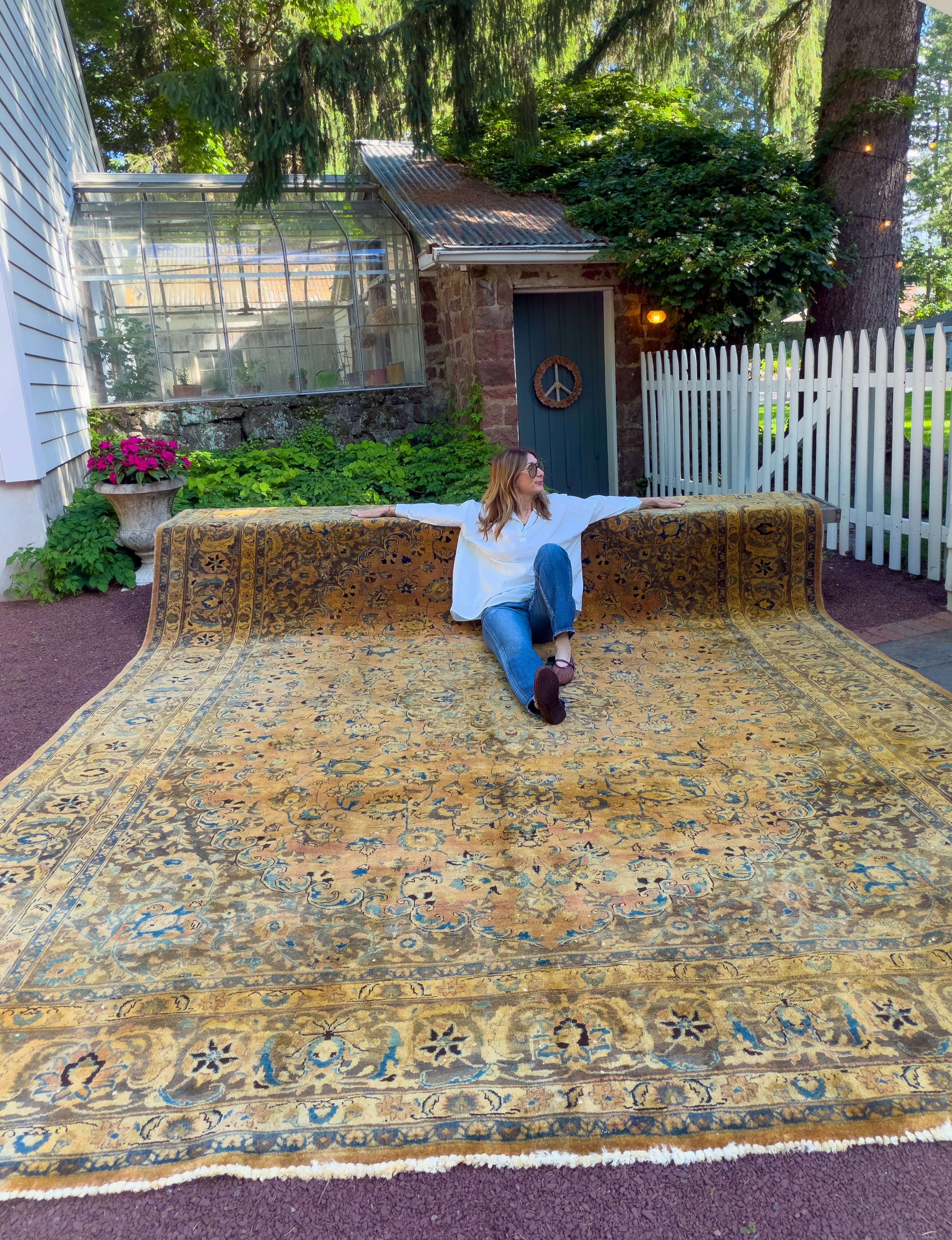 (SOLD) SOMETIMES…we don’t wait for a drop. This is one of those times! This LARGE antique lady is so beautiful, she’s ready to roll out today🙌🏼 It’s a Make Me a reasonable Offer situation! Why wait? If she’s the one you’re waiting for, you can grab her pronto! -just DM me👋🏼💕
Details-
~she’s a whopping 12’x 9’10” (maybe the largest we’ve ever sourced?)
~low, super heavy pure wool pile
~broken-in juuuust right, authentically and evenly
~Persian, handknotted & one of a kind
~STUNNING color combo of butterscotch, olive, denim, cobalt, umber, sand, khaki, chocolate….
Literally TIMELESS.
~lays straight, sits flat, could not be more durable. She’ll ground the living room or bedroom for a lifetime…then pass her down!
If she’s calling your name, DM me! Don’t be shy! Offers start at $1350 +100 to ship. Whoever is the highest offer at 7:30pm ET on the dot gets a DM back letting them know that they got her, easy as that! She’ll ship out the next day.
We move on to the next person after 15 minutes. And if not, she’s in the drop on Thursday this week!
Here for you if you have any questions at all! This girl is incredible IRL😍👌🏼📲
Let’s get her into the perfect home for her next chapter!❤️🏠