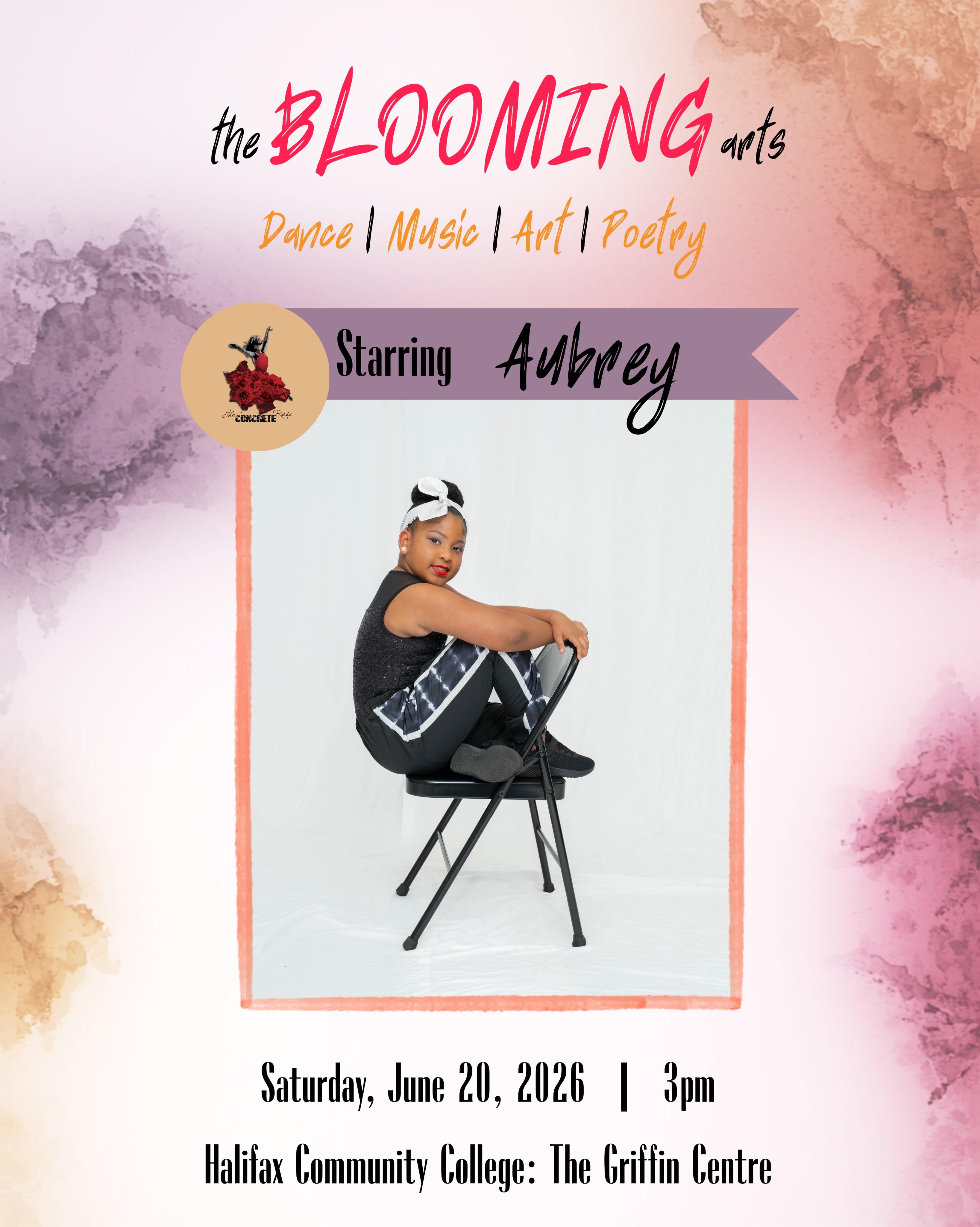 🌹 Spotlight on Aubrey! 🌹
With grace, determination, and a love for dance, Aubrey is preparing to light up the stage at The Blooming Arts Spring Recital 2026! ✨
Come see her perform and celebrate all the hard work she’s put into making this season unforgettable. We couldn’t be more proud!
📅 Saturday, June 20, 2026
⏰ 3:00 PM
📍 Halifax Community College – The Griffin Centre
Let’s pack the house and show Aubrey some love! 💐💛
#TheBloomingArts #ConcreteRoseDanceAcademy #TCRDA #RoanokeRapids #DanceRecital2026