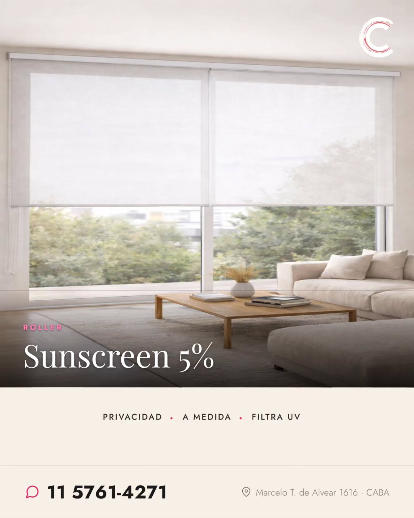 En invierno los días son más cortos y muchas veces grises. Sunscreen 5% es el que deja entrar la poca luz que hay, sin perder privacidad y sin que el ambiente se sienta encerrado.
Ideal para livings, oficinas en casa y cocinas con vista. Lo confeccionamos a medida exacta de tu ventana.
📲 11 5761-4271
#cortiblanc #roller #sunscreen #cortinasamedida #cortinasbuenosaires