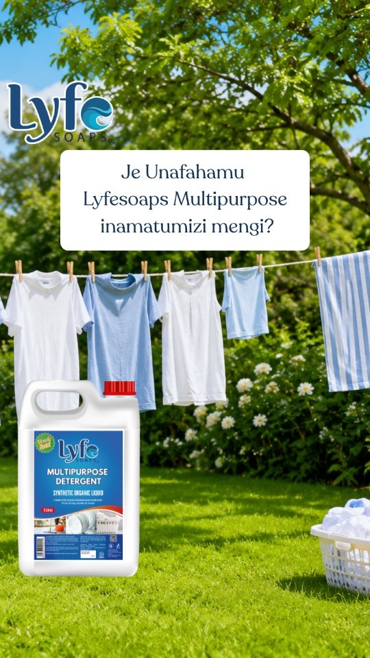 Sabuni yetu pendwa inatumika
1. Kufua
2. Kuosha vyombo
3. Kudeki
4. Kufuta meza
5. Hata kuosha gari
Na sasa inapatikana madukani Dar es salaam pamoja na supermarkets za Shoppers!
#homecaretz #lyfesoaps #hygiene #bingwawausafi