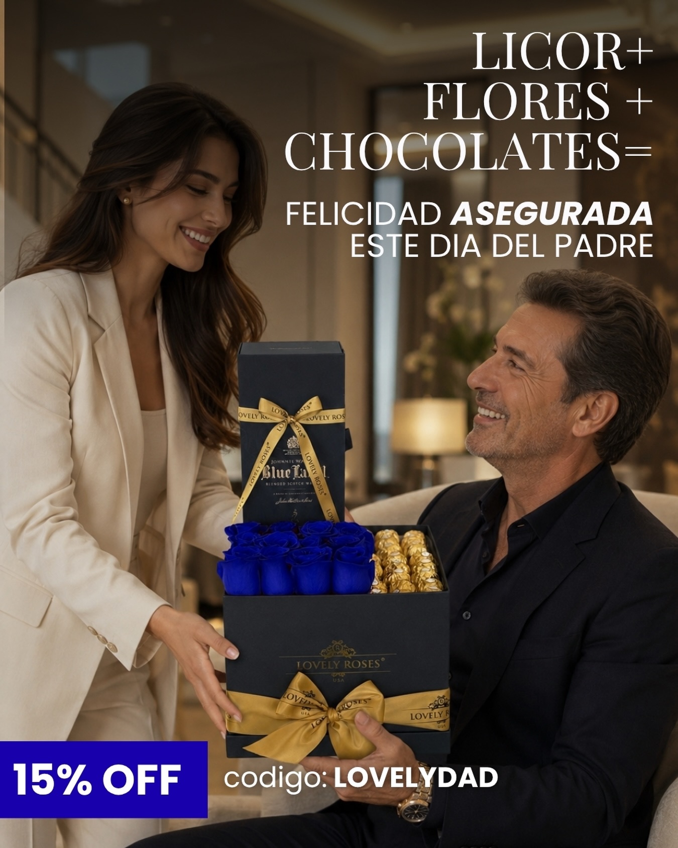 🥃 + 🌹 + 🍫 = acertar seguro este día del padre! Aprovecha el 15%off con el código LOVELYDAD 👉🏽 wwww.lovelyroses.com #idearegalopapa #fathersdaymiami #ᴅɪᴀᴅᴇʟᴘᴀᴅʀᴇ