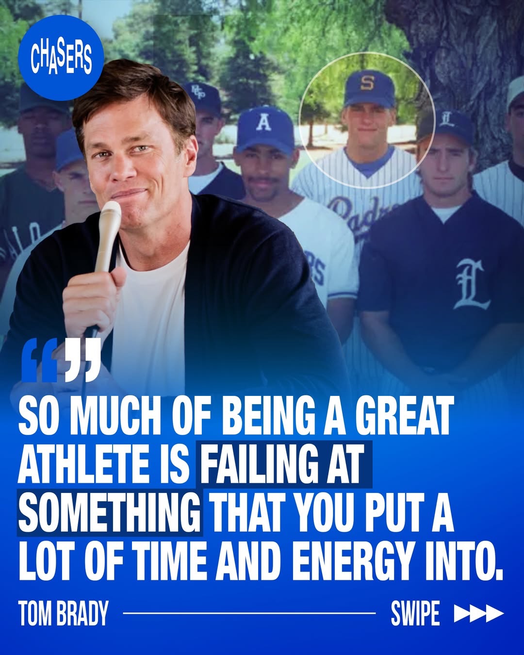 🔹RESILIENCE🔹
Tom Brady with a great quote here on the importance of playing multiple sports as a way to improve your resilience. So much of sports about learning how to deal with failure.
If you only play one sport and you’re really good at that sport, you’re probably not gonna learn how to deal with failure that much in your early years.
However, if you are good at a sport, you will eventually get to the point where you struggle. That’s why playing multiple sports can help you learn how to deal with the struggle.
Follow @findjoeflow for more mental gain tips 🧠
• • •
From @chasers
#tombrady #tb12 #athletes #athletemindset #athletetraining