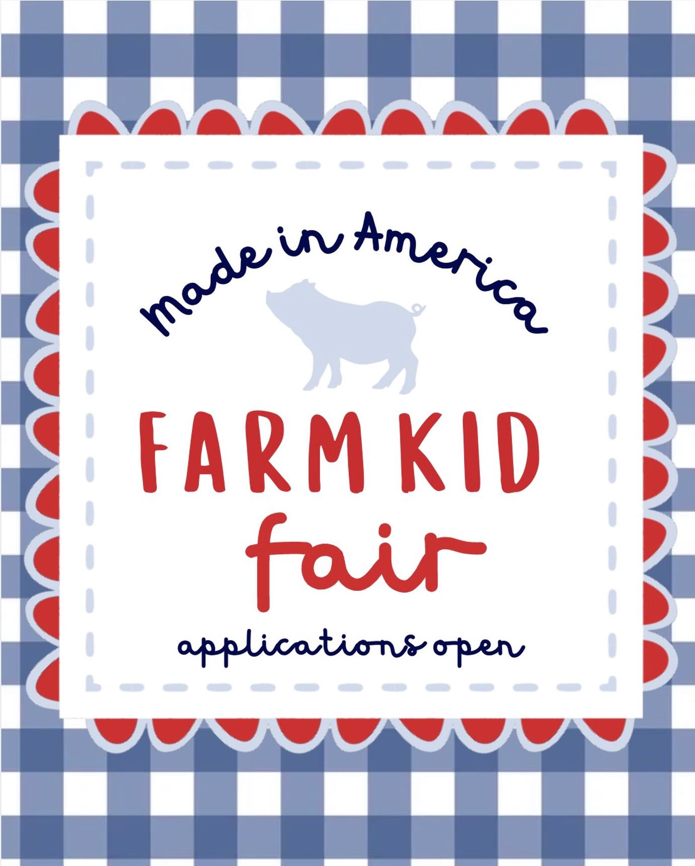 Applications for FARM KID FAIR are still open! Apply at the link in bio. ❤️🐖💙