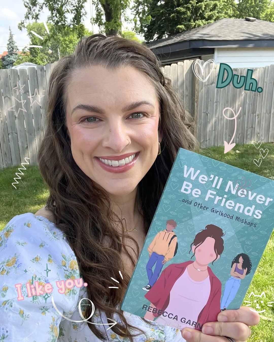 We did it. Again. 😭
We’ll Never Be Friends… and Other Girlhood Mishaps is available NOW wherever you buy books + signed copies are stocked! (You know where to look.)
Emma’s story means the world to me, and I’m so excited to share this next chapter of it with you. I hope you love it.
DUH. 💕
P.S. Yes, I forgot to put mascara on when I was doing my photos. Pretend you can see my eyelashes ok???
✨✨BOOK BLURB✨✨
After secretly crushing on him for months, Emma Bishop finally kissed Matt Martinez. Unfortunately, Emma’s ex-boyfriend, Andy (who happens to be Matt’s best friend), caught them in the moment.
All Emma’s ever wanted is to be loved, and this could finally be her chance. But will best friends and bullies stand in her way? Will Andy forgive Matt and Emma? Will Matt ever kiss her again? Or will she be alone with her cat forever?
Add an annoyingly pretty bully, an early curfew, and an intimidating piece of cotton, and it all feels confusing, complicated, whatever.
In the third installment of the Emma Bishop series, Emma is back with more girlhood mishaps from toothy kisses and tampons, to belly laughs and broken hearts.
These relatable, laugh out loud young adult books explore the realities of what it’s really like to be a teenager. Friendship, love, embarrassing moments, Emma experiences it all–and isn’t going to leave a detail out.
#booksforteens #yabookseries #comingofagebook