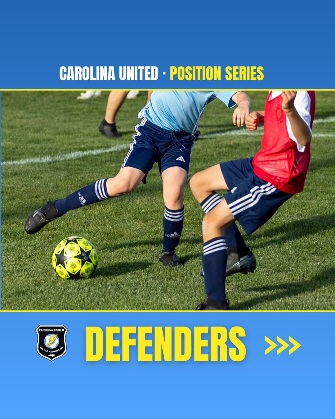 Defenders are the foundation of the team.
They don’t just stop plays—they build them. Great defenders stay calm under pressure, make smart decisions, and set the tone for the entire field. Strong teams rely on players who can control the game from the back and make the right choice at the right time.This role requires confidence, awareness, and trust.
Carolina United develops players ages 5–18 across recreational, travel, futsal, and soccer school programs.
Come be part of the family.
Register at carolinaunitedsoccer.com