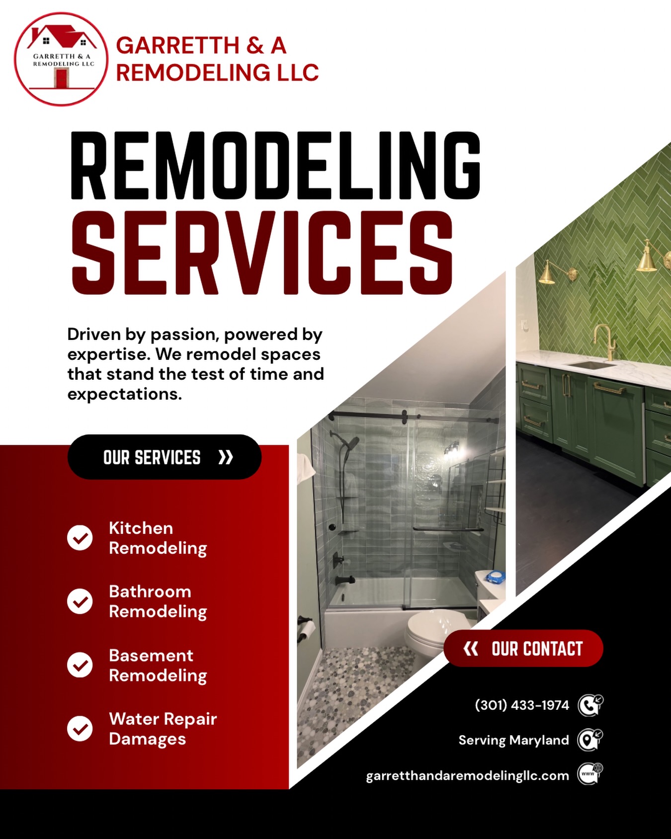 Your home should be a space that feels comfortable, functional, and built around your lifestyle. At Garretth & A Remodeling LLC, we specialize in kitchen remodeling, bathroom remodeling, basement remodeling, and water damage repairs.
From small upgrades to full transformations, our team is ready to help bring your vision to life.
📍 Serving Maryland
📞 Call us today: (301) 433-1974
🌐 garretthandaremodelingllc.com
.
.
.
.
.
.
.
.
.
.
.
.
.
.
#fyp #explorepage #maryland #generalcontractor #remodeling
