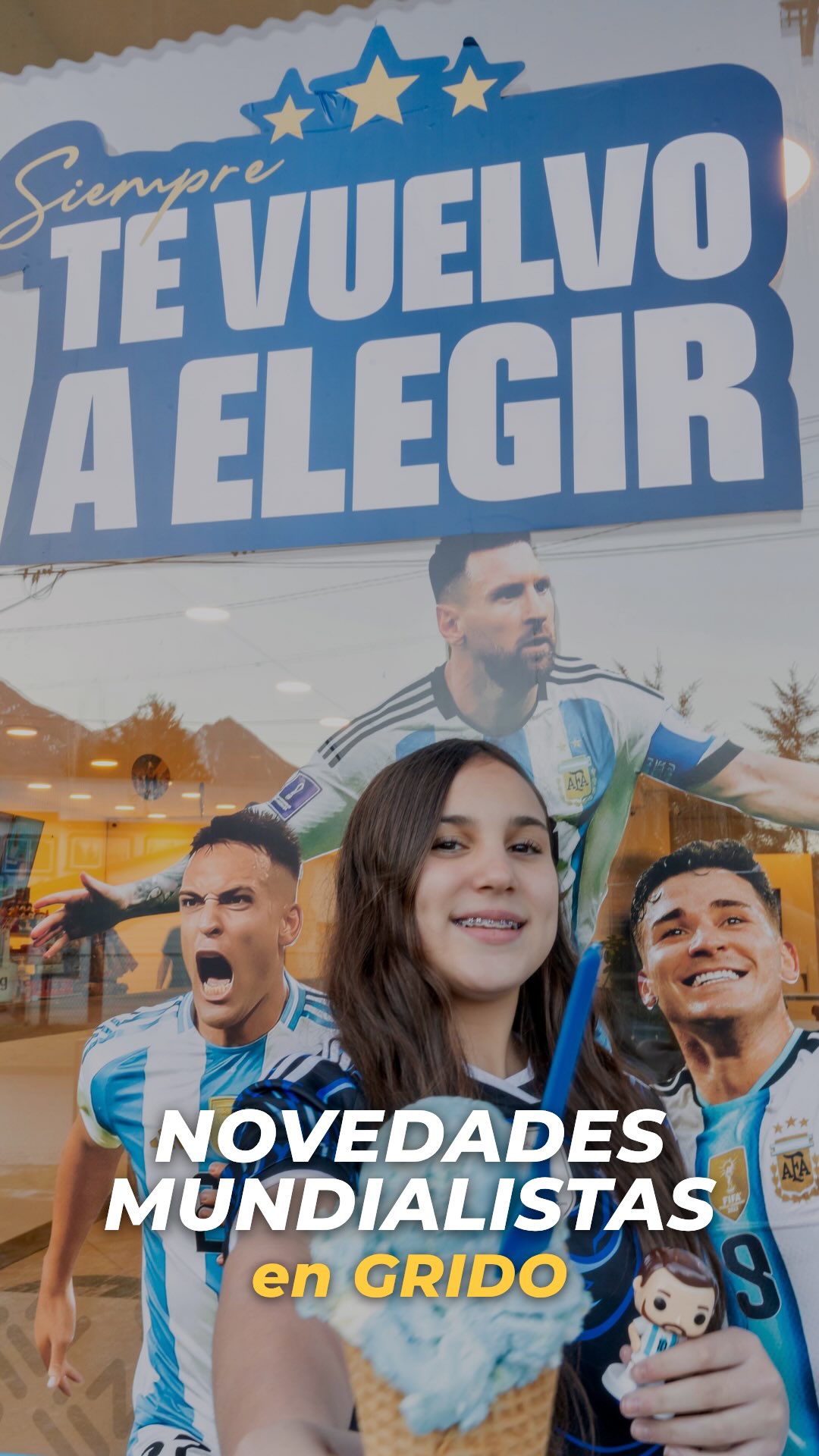 Azu te muestra las novedades que llegaron a @gridoushuaia ⚽🍦
¡Si sos fan del fútbol y del helado, prestá atención!
Llegó la nueva edición del Grido Toys Selección, que podés llevarte con tu helado de 1 o 2 bochas, y además ya está disponible el Pack del Hincha con lunchera, toy y sobre con tazos 🇦🇷🙌🏻
Azul pasó a conocerlos y te cuenta todo en este reel.
¿Cuál te gustaría conseguir?👇🏻✨