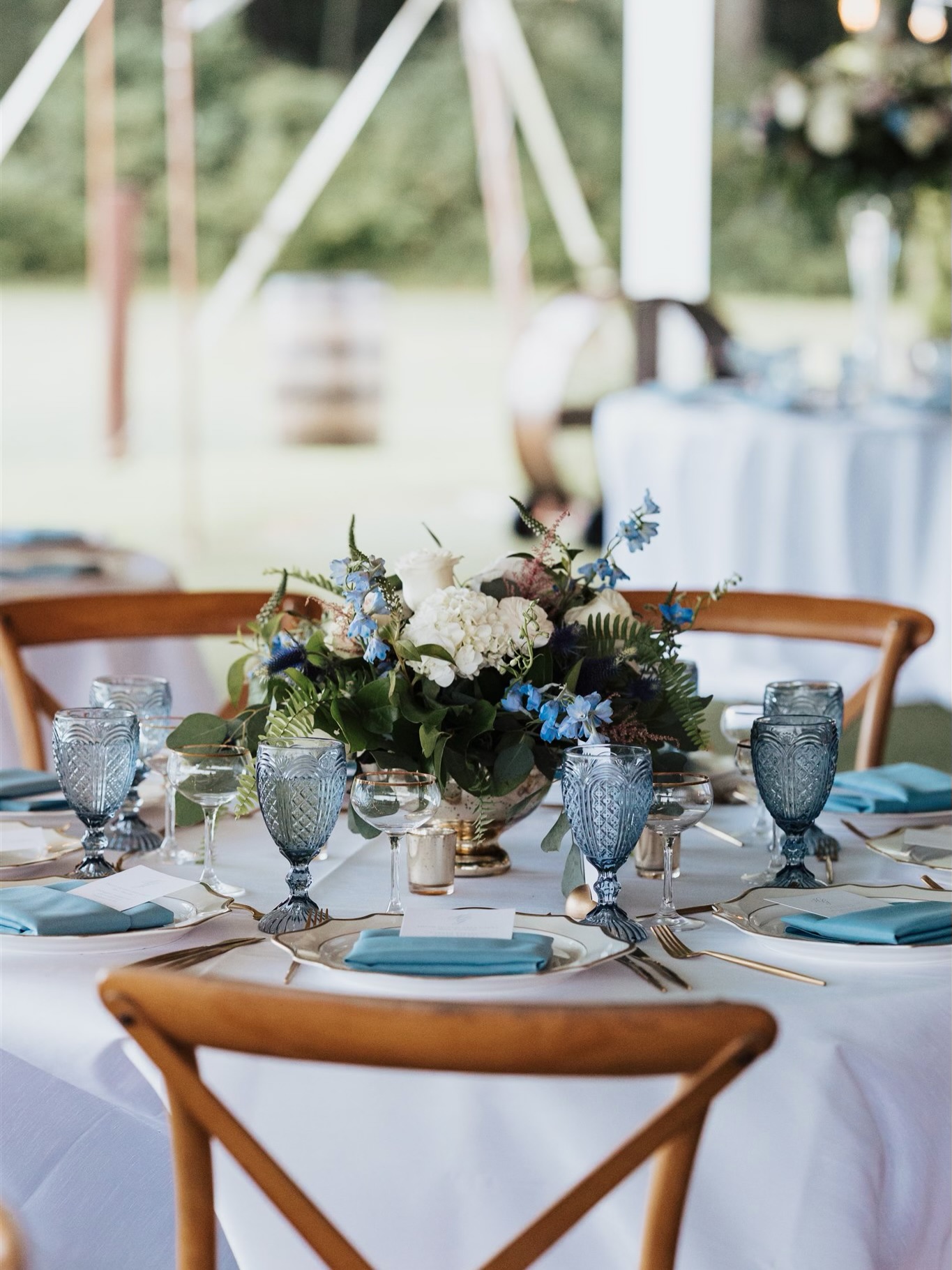 A few little blue details, a lot of thoughtful design 🩵
The magic isn’t in any one element. It’s in how every piece works together to create a wedding day that feels cohesive, personal, and completely intentional. From the stationery to the florals, linens, and thoughtful details woven throughout the day, every element played a part in telling their story.
Vendor Team
Venue | @castlefarmweddings
Planning + Design | @eventfullyyoursmd
Photography | @christine_tustin
Film | @visuals_by_marcus
Florals | @flowers_by_alisonocmd
Catering + Bar @laonlocation @bayshorebarservices
Rentals | @whitegloverentals
Linens | @overthetoprentallinens
#weddingdetails #weddingplanning #marylandweddingplanner #weddingdesign #marylandwedding