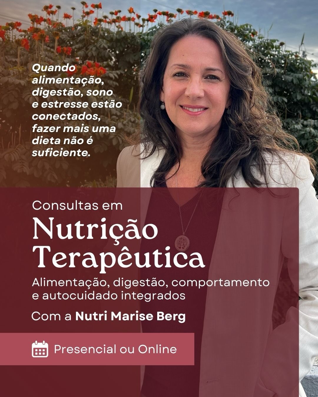 A nutrição é muito mais do que aquilo que colocamos no prato.
Ela acontece no encontro entre a pessoa, o corpo e o alimento.
Por isso, nas minhas consultas, o objetivo não é entregar mais uma dieta.
É desemaranhar os fatores que influenciam a saúde e compreender como alimentação, digestão, sono, emoções, rotina e comportamento alimentar se conectam na experiência de cada pessoa.
Quando ampliamos o olhar, não transformamos apenas a alimentação.
Transformamos a relação com a comida.
A relação com o corpo.
E a forma como cuidamos de nós mesmos.
Costumo dizer que o alimento é uma porta de entrada.
Porque saúde não é apenas ausência de doenças.
Saúde é a expressão da potência humana.
📍 Consultas presenciais em Pinheiros – São Paulo
💻 Consultas online
📲 Agendamentos pelo WhatsApp:
11 93354-7697