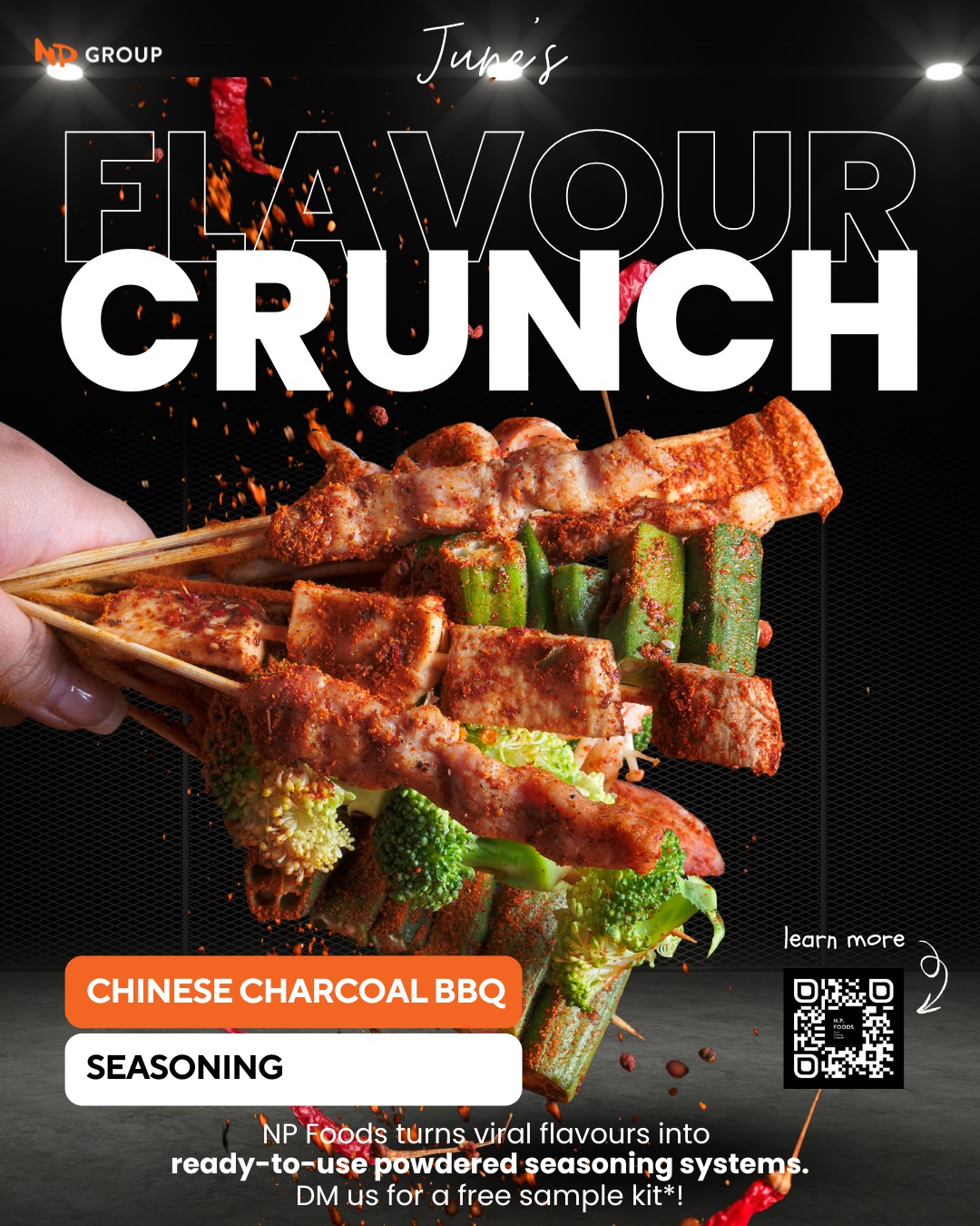 🔥 Seasoning of the Month: Chinese Charcoal BBQ Seasoning!
Bring the irresistible, smoky depth of street-style chinese charcoal BBQ skewers to your snacks product line. Engineered for superior heat stability and layered profile, our powdered seasoning system delivers that authentic, fiery crunch B2B clients demand.
Perfect for: Chips, Crackers, Nuts, and Extruded snacks.
👉 DM us “CHARCOAL” to get a free sample kit!
Contact us: www.np-sin.com/contact
#npfoods #flavourcrunch #snackinnovation #flavourtrends #foodmanufacturing