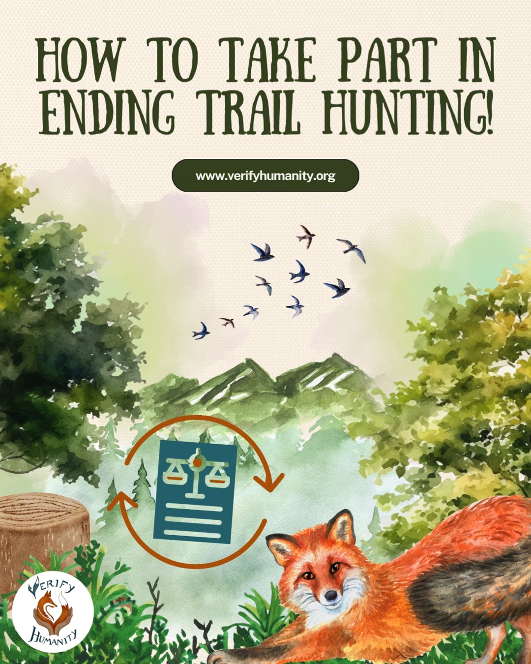 TRAIL HUNTING CONSULTATION DEADLINE - 18th OF JUNE! ⌛
For too long, concerns have been raised about the impact of trail hunting and its links to illegal fox hunting. As the Government consultation continues, we believe this is an important opportunity to strengthen animal wellbeing protections and help ensure wildlife is safeguarded for the future. We support a future where cruelty to wildlife has no place, and where laws designed to protect animals are clear, enforceable and effective. Now is the time to get involved and make the government listen to the public, strengthen protections and take meaningful action for wildlife.
We've created a simple guide to help people respond to the consultation before it closes.
www.verifyhumanity.org/government-consultations-wildlife
#BanTrailHunting #ProtectWildlife #EndTrailHunting #NatureMatters #ProtectNature