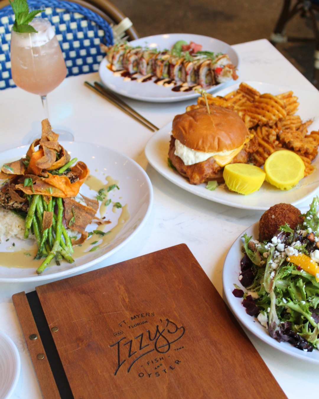 Fresh flavors, coastal vibes, and a brand-new summer lineup at Izzy’s. Have you tried our newest summer dishes yet?
Photo 2: Seared Ahi Tuna
Photo 3: Hot Crab Dip
Photo 4: Maine Lobster Cocktail
Photo 5: Izzy Roll
Photo 6: Crispy Cod Sandwich
Photo 7: Beet & Goat Cheese Salad
#izzysfishandoyster #downtownfortmyers #summermenu #seafoodlovers