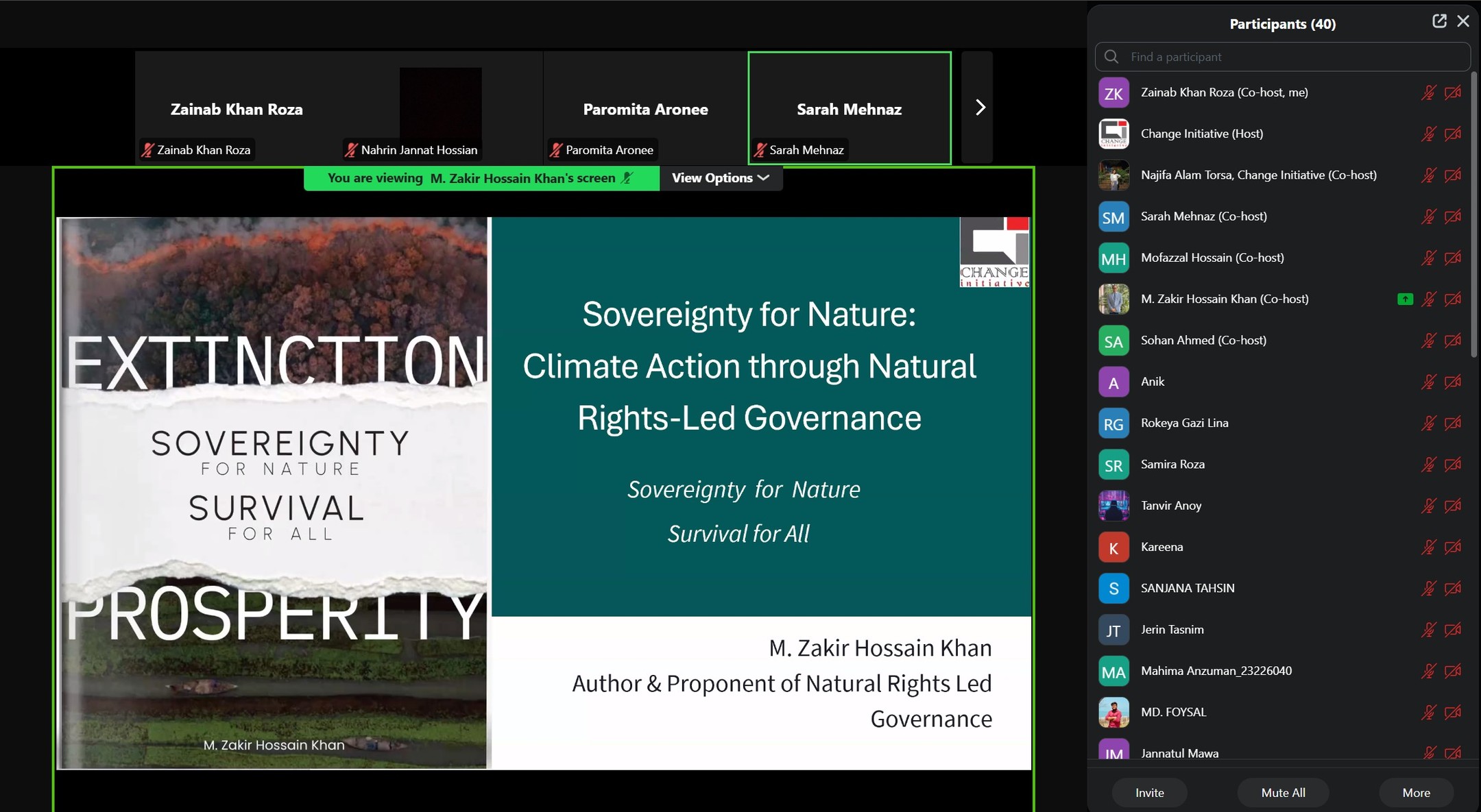 🌿 Nature Insights, in collaboration with Change Initiative, presents:
Sovereignty for Nature: Climate Action through Natural Rights-Led Governance (NRLG)
Join us for a thought-Intriguing webinar exploring how recognizing nature as a rights-bearing entity can advance climate action, environmental justice, and sustainable governance.
Featuring Mr. M. Zakir Hossain Khan, Co-Founder & Chief Executive of Change Initiative.
#NatureInsights #ChangeInitiative #NRLG #ClimateAction #NatureRights #EnvironmentalJustice #WorldEnvironmentDay2026