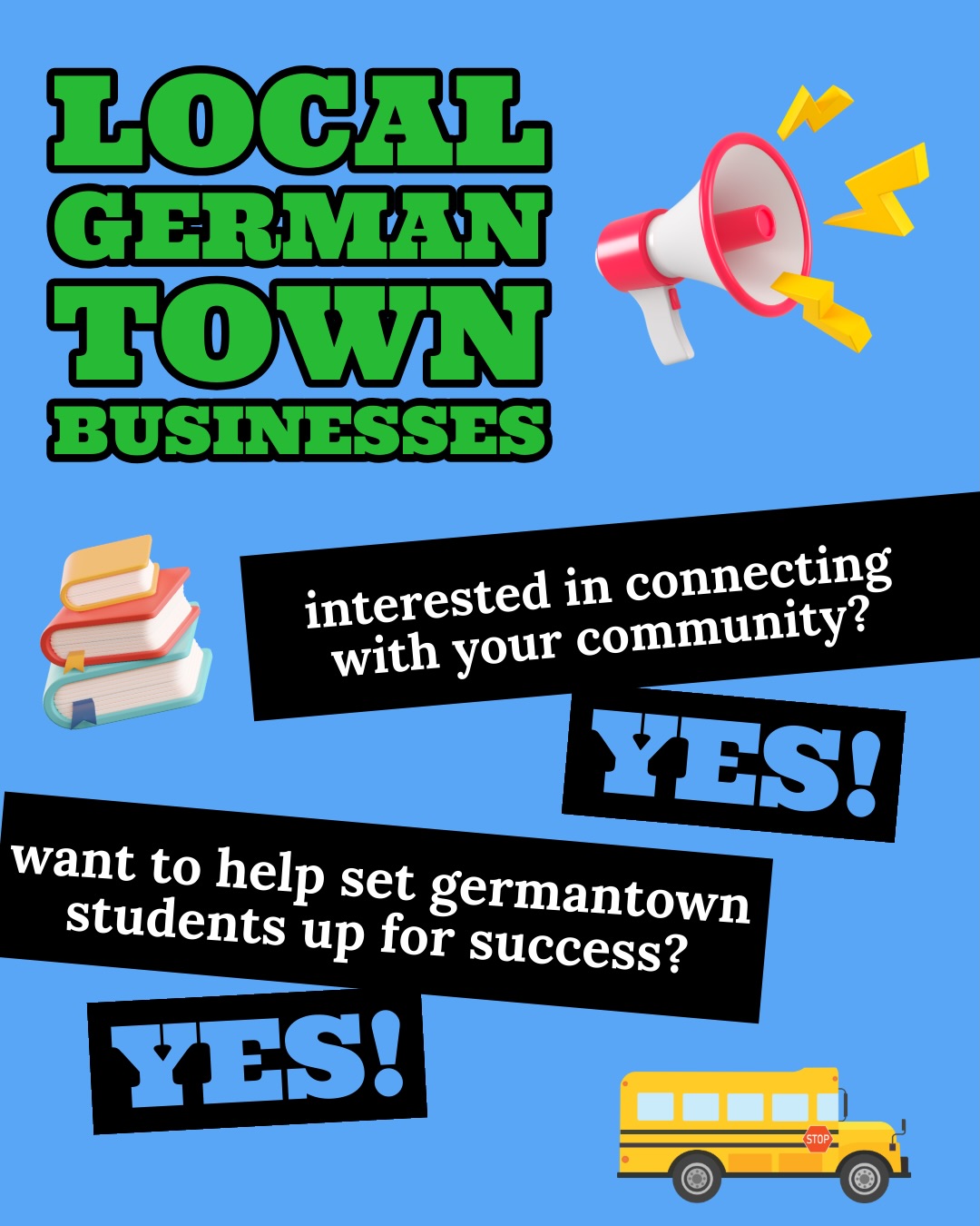 Ready for a new school year? 📚✏️
FUMCOG is excited to host our annual Back 2 School Event, and we’re looking for local businesses, organizations, and community partners who want to make a difference for Germantown students! 💙💚
There are several ways to get involved:
📦 Donate school supplies
🛍️ Become a vendor
📋 Reserve a table to connect with families
This event is all about supporting students, strengthening our community, and helping local families start the school year with confidence. Every contribution—big or small—helps create a brighter future for our youth. 🌟
Interested in partnering with us? Reach out to Tamia at 📧 pastorsassistantfumcog@gmail.com to learn more and secure your spot.
#GermantownPA #BackToSchoolEvent #CommunityPartnership #SchoolSupplyDrive #FUMCOG