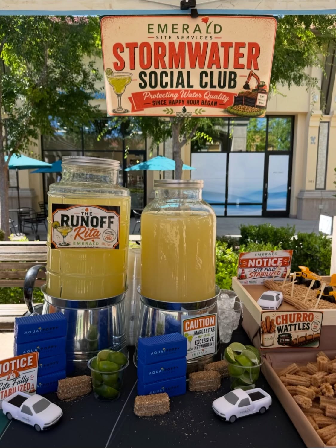 Leave it to our Client Relationship Manager, Cameron Kjome, to come up with the coolest stormwater and erosion control-themed pairings for the @northstatebia Sips & Bites Competition. Churro wattles and runoff-ritas? Yes please! 🍹👏🏻