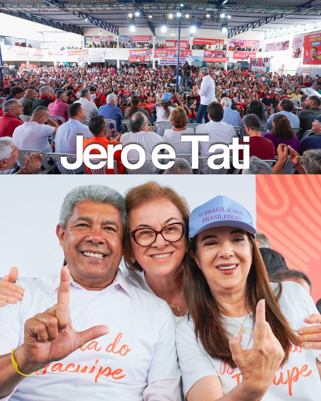 Jerônimo Rodrigues e Tatiana Velloso têm sido grandes parceiros da Bacia do Jacuípe há muito tempo, desde as pesquisas e formações através das universidades e movimentos sociais, até o apoio aos nossos mandatos e governos, e agora na gestão estadual. Gratidão, companheiros!