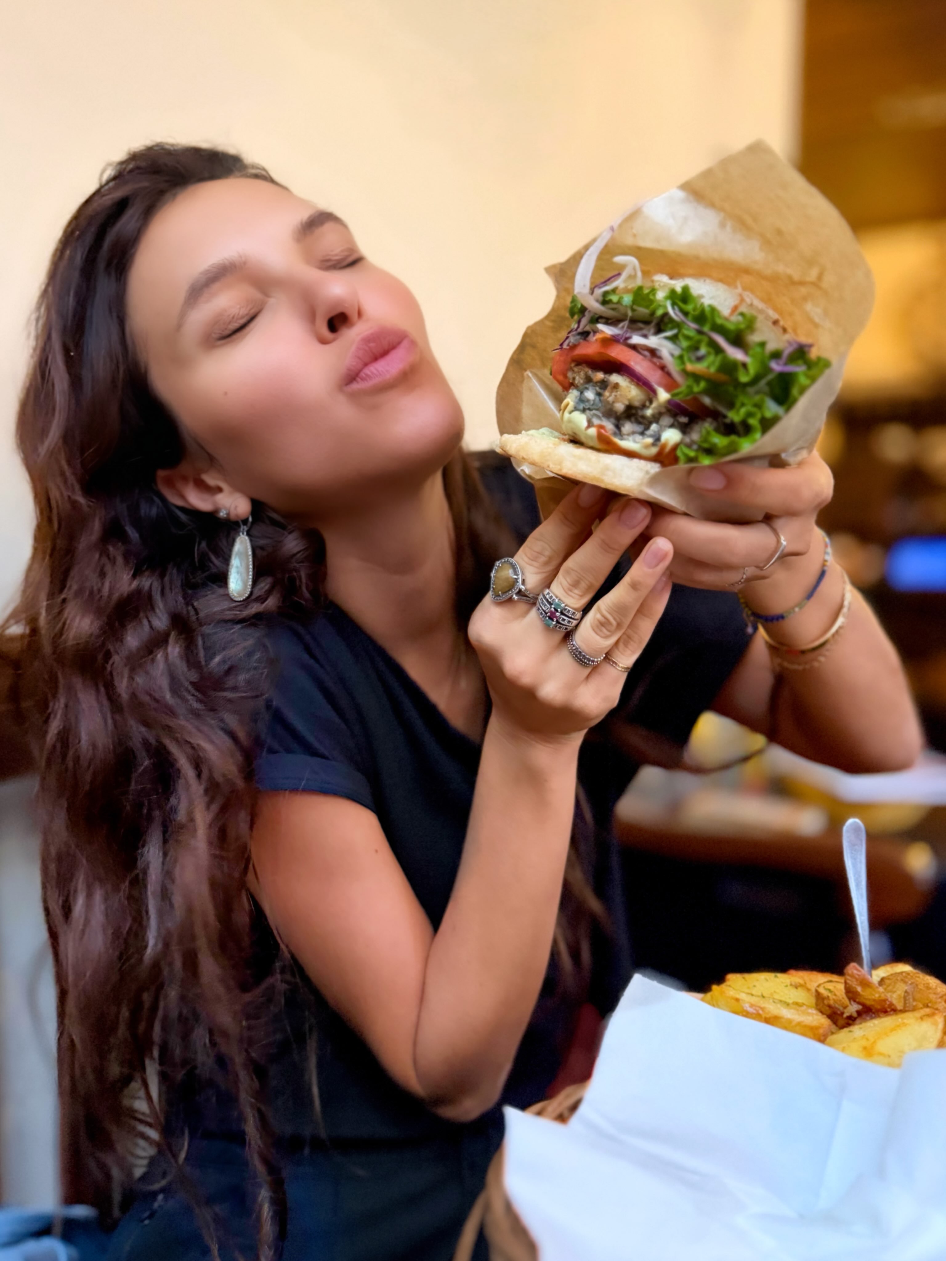 You know I mean business about burgers… and I devoured not one, but two delicious homemade gluten-free vegan combos at @public_bled. Tell me your fave veggie burger spots: ready, set, go.
