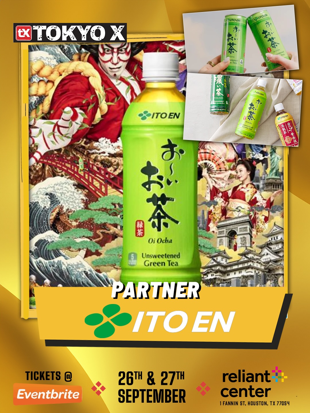 🍵 ITOEN Joins Tokyo X 2026! 🍵
We are excited to welcome ITOEN as a partner of Tokyo X 2026!
As one of Japan’s most recognized tea brands, ITOEN will be joining us at the Reliant Center on September 26–27, 2026, and taking part in this year’s Tokyo X Stamp Rally & Raffle. Attendees will be able to visit participating locations throughout the event, collect stamps, and enter for a chance to win exciting prizes.
Be sure to stop by the Tokyo X Booth, where ITOEN will be providing exclusive stickers and fans while supplies last. You’ll also be able to check out and purchase our brand-new Tokyo X merchandise collection featuring fresh designs for 2026.
Whether you’re a tea lover, anime fan, gamer, cosplayer, or collector, make sure ITOEN is one of your stops during your Tokyo X adventure.
📍 Tokyo X 2026
📅 September 26–27, 2026
📍 Reliant Center – Houston, Texas
More Stamp Rally details, prizes, and merchandise reveals coming soon. Stay tuned!
#greentea #itoen #japan #houston