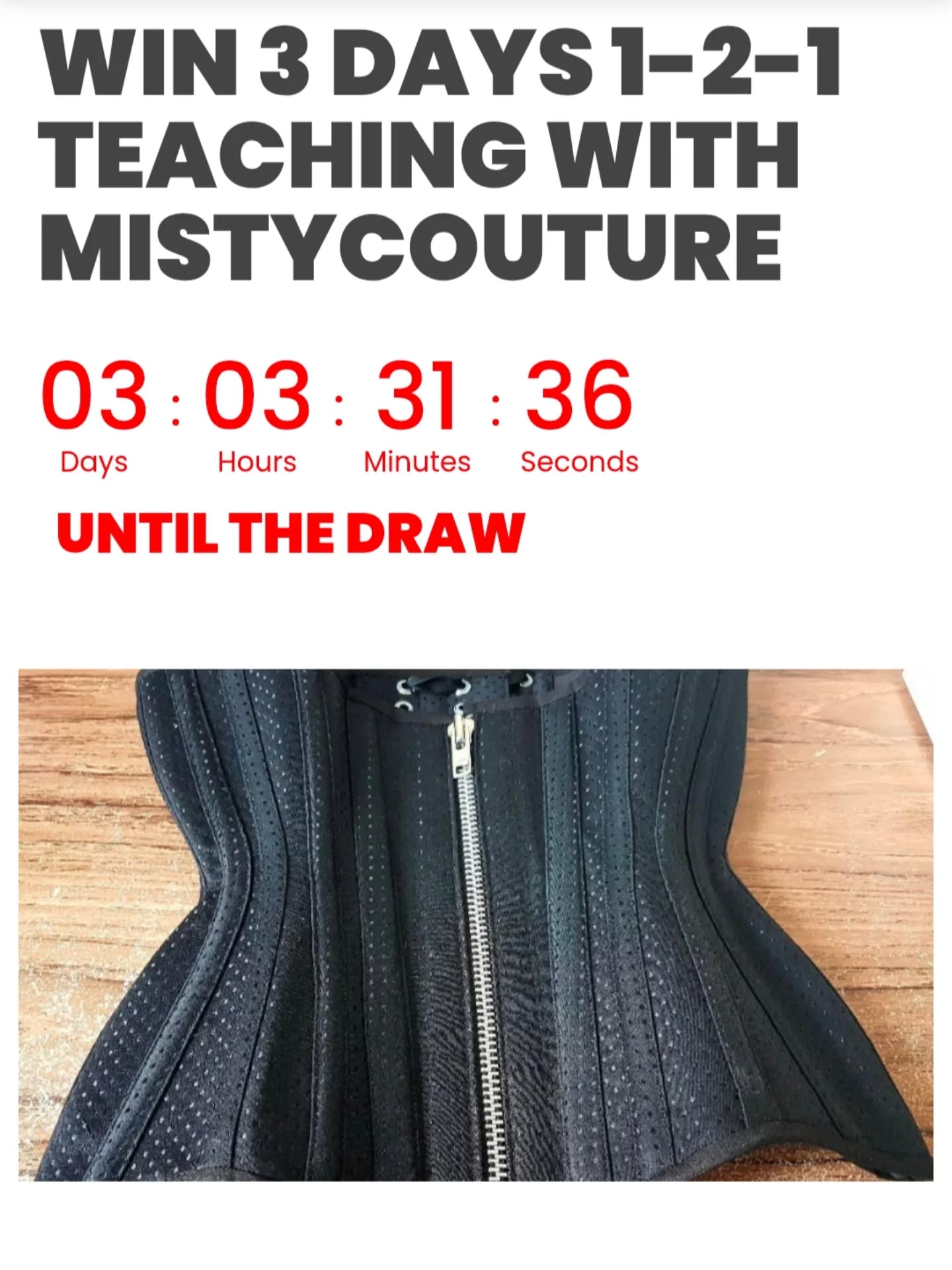 Last 3 days to get a ticket, learn with me and support @thecorsetryretreat 🤞🏼🖤 link in bio!