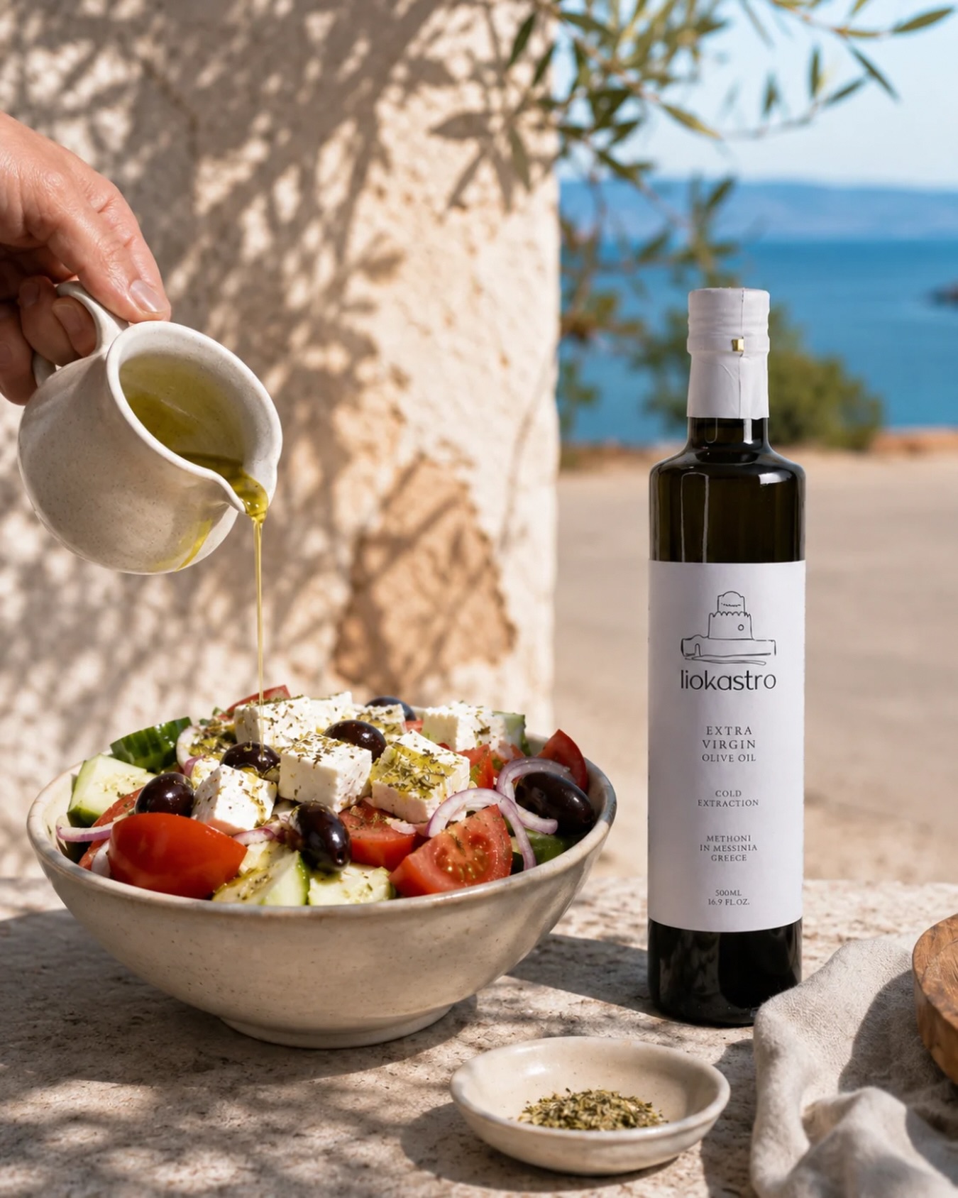 A quiet taste of Greece. 🇬🇷💙🤍🫒
From Methoni, Messinia, Liokastro is shaped by origin, simplicity, and care.
Made for the everyday Mediterranean table.
#liokastro
#extravirginoliveoil
#mediterraneandiet
#greekoliveoil
#oliveoillovers
