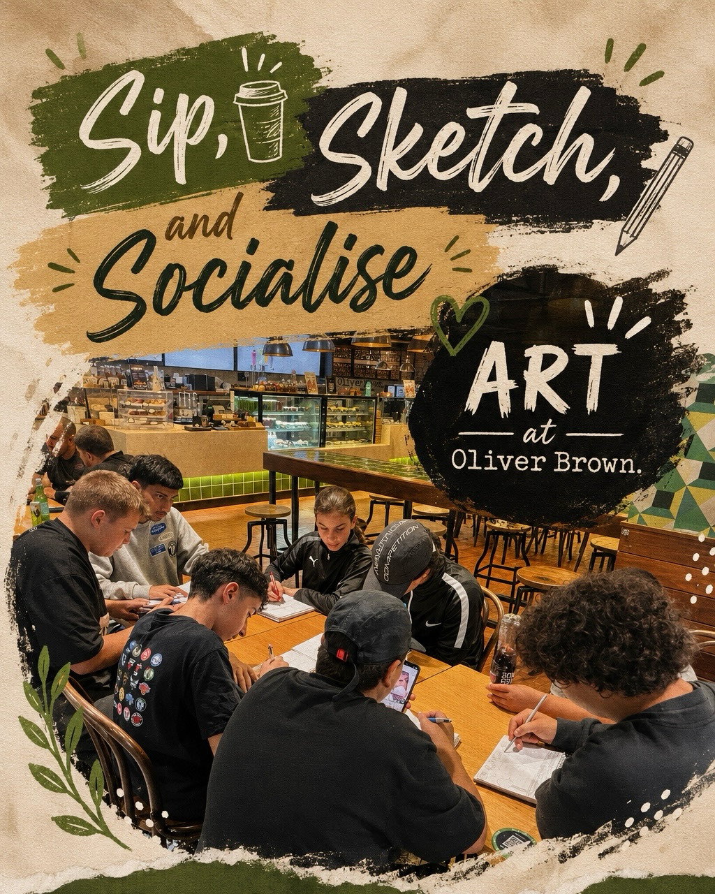 Art hits different with a hot chocolate beside it.
Sometimes you need to leave the room so creativity can bloom.