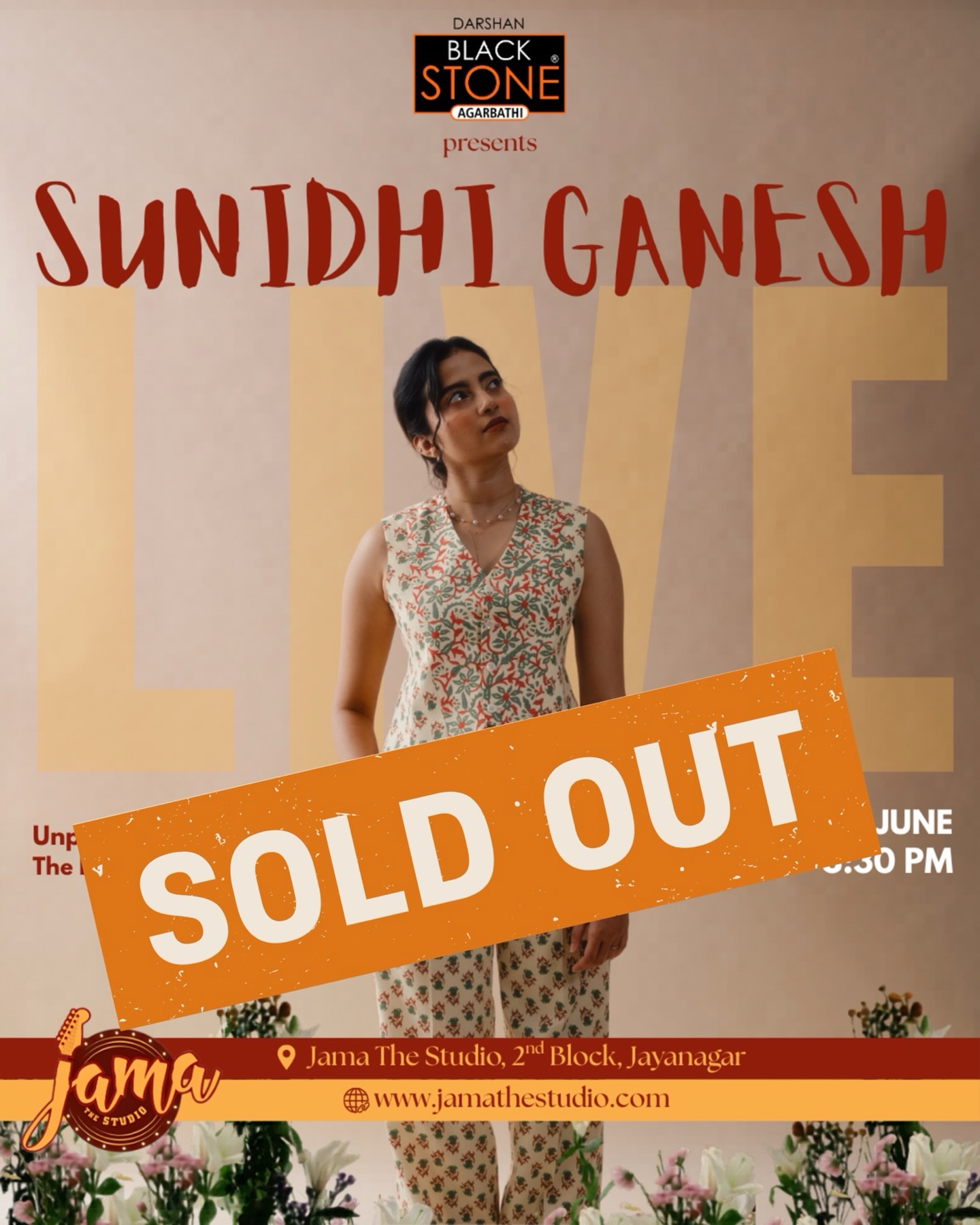 SOLD OUT!
Thank you for the incredible response to Unplugged – Best of Shreya Ghoshal by Sunidhi Ganesh.
We’re overwhelmed by the love and support from music lovers who have made this event a full house. We look forward to you all enjoying an evening filled with the timeless melodies of Shreya Ghoshal, brought to life in an intimate unplugged setting.
See you at Jama The Studio.
#soldout #unplugged #shreyaghoshalsongs #bangaloreevents #fullhouse