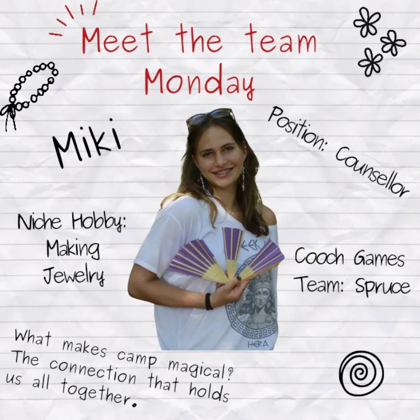 Excited for Miki to join our staff team this summer after completing the Leadership program last year!! 💙💙