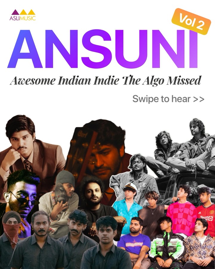 Ansuni: Vol. 2 is live. 💿
Vol. 2 brings you incredible tracks that deserve a permanent spot in your rotation.
Featuring curated picks from Karan Verma, Yashraj, Farhan Khan, and more.
Link in bio to listen to the playlist.
Tag an artist we should dig up for Vol. 3.
#AsliMusic #Ansuni #musicdiscovery #independentartist #indianindie