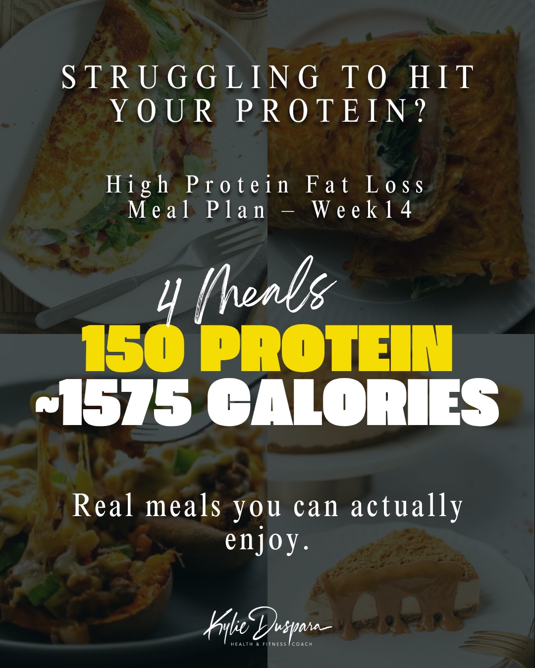 WEEK 14 MEAL PLAN IS LIVE 🔥
Proof that healthy eating doesn’t have to mean boring food.
This week’s menu includes:
🍕 Bacon, Feta & Capsicum Breakfast Pizza Roll
🥕 Chicken Pesto Carrot Wraps
🍠 Protein Loaded Sweet Potato Boats
🍰 Macro Friendly Biscoff Cheesecake
Daily Macros:
🔥 1,575 Calories
💪 150g Protein
🍞 103g Carbs
🥑 61g Fat
This week is all about eating smarter, not less.
You can enjoy:
✅ Pizza for breakfast
✅ Fresh pesto wraps for lunch
✅ Loaded sweet potato boats for dinner
✅ Cheesecake for dessert
…and still stay on track with your goals.
The best nutrition plan isn’t the one that looks good on paper.
It’s the one you can stick to week after week without feeling deprived.
High protein.
Simple ingredients.
Real food.
Real results.
Which recipe are you trying first? 🔥
Want the full recipe book/meal plan? Download it FREE — link in bio 📲
#KDPTFitness #themummethod #MealPrep #FatLossFood #HighProteinMeals