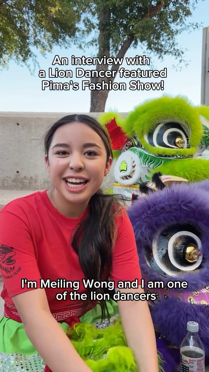 Did you catch the amazing lion dance at the @pccfashion Elements Fashion Show? We were honored to partner with the @tucsonccc for the annual showcase of Pima’s Fashion students, hosted by @pccarts in the Proscenium Theater. “Elements” featured an amazing opening lion dance show by the @tucsonccc.
Lion Dancer Mieling Wong shares why she became a Lion Dancer and the dance’s significance to her culture. Thank you Meiling for chatting with us!
#PimaCommunityCollege